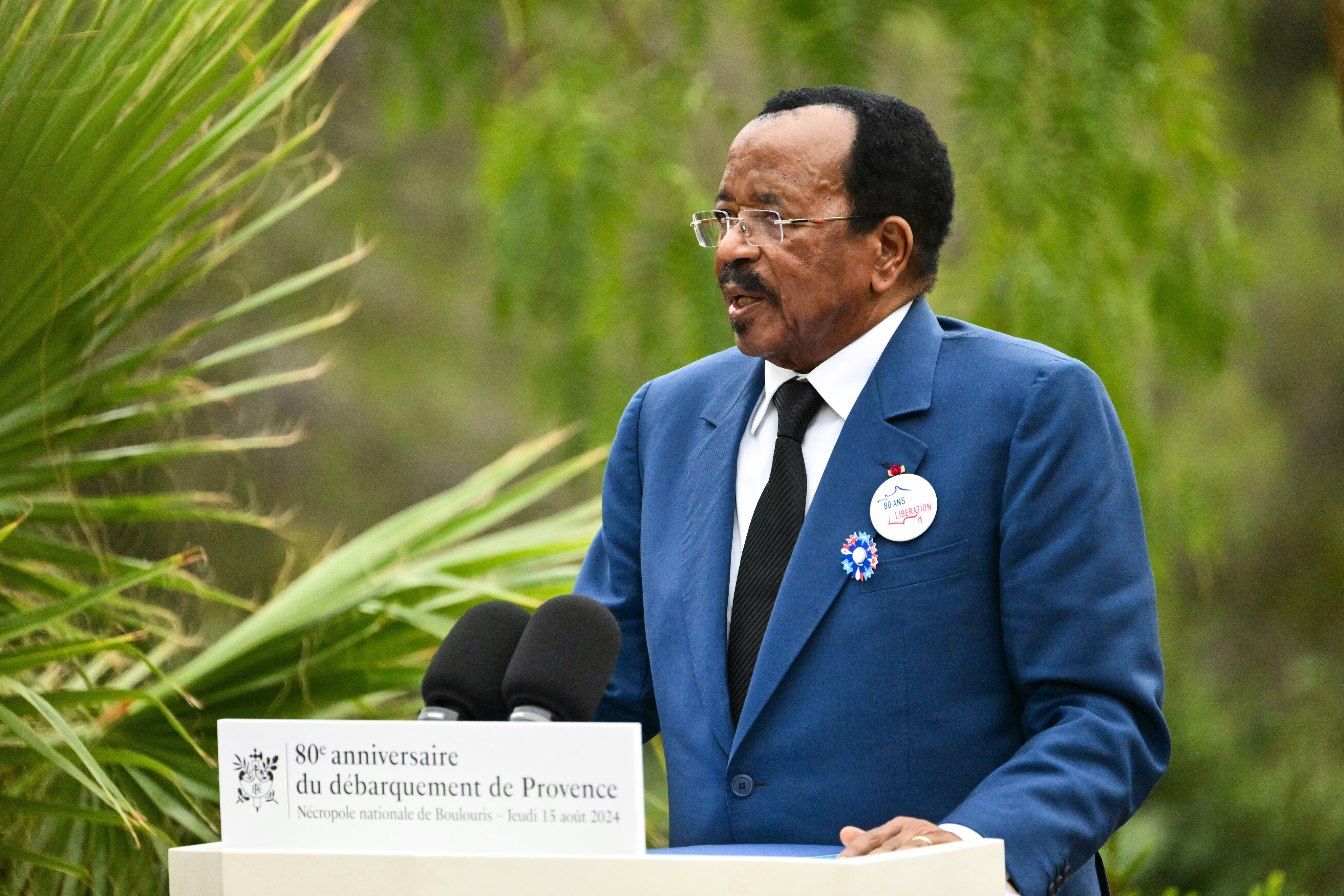 Cameroon’s President Paul Biya in Boulouris-sur-Mer, France in August. The 92-year-old said on Sunday he will run for re-election in this year’s presidential vote, expected in October. Photo: Pool via AP