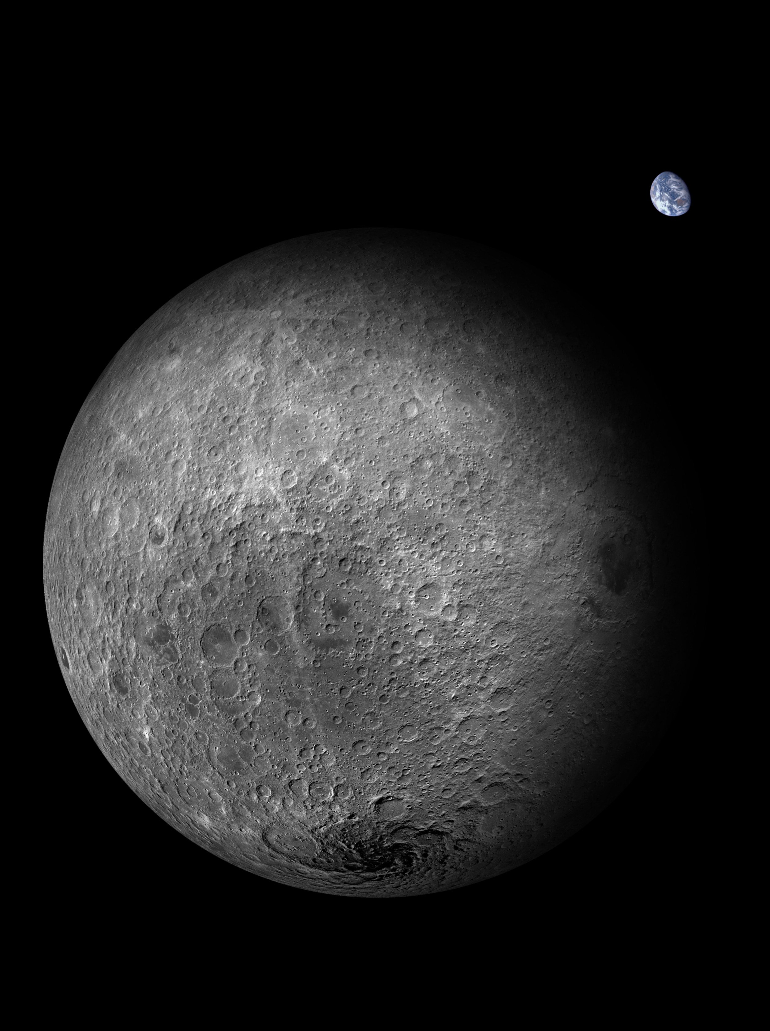 This image created by Chinese researchers shows the moon’s far side. Photo: Xinhua