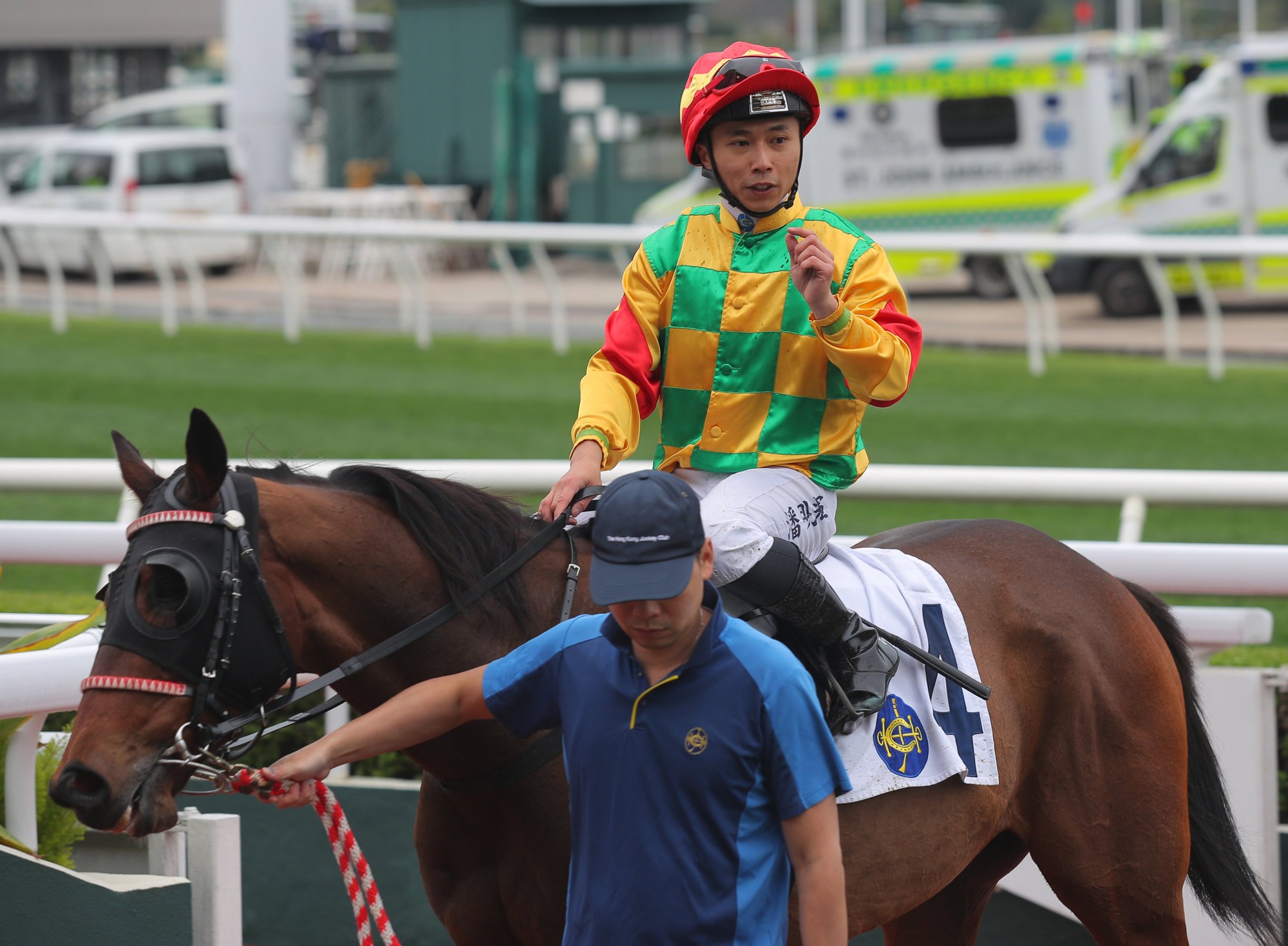 Matthew Poon after riding Mighty Strength to success earlier this season.