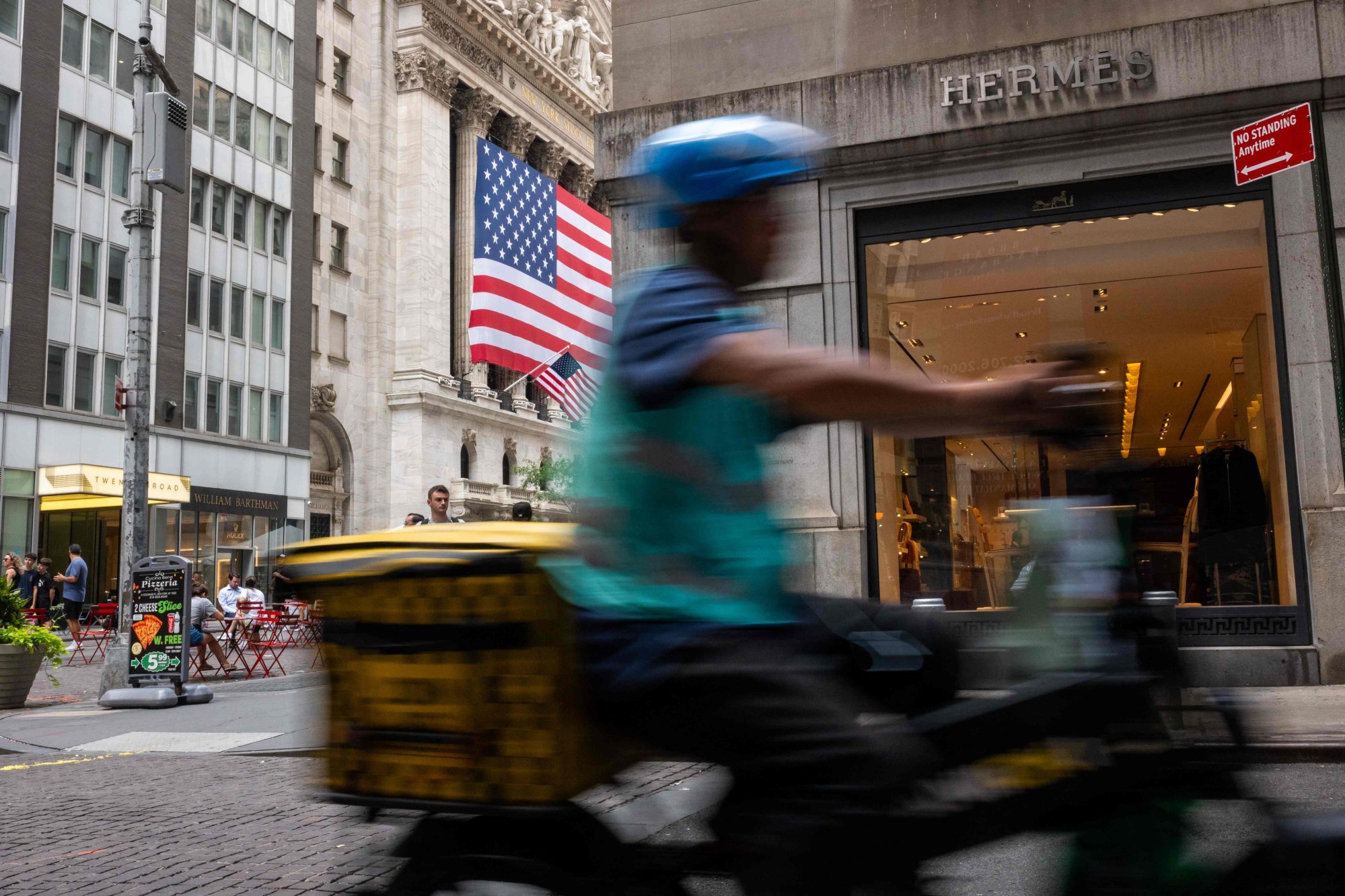 The New York Stock Exchange in lower Manhattan, New York City, on July 11, 2025. Photo: Getty Images via AFP