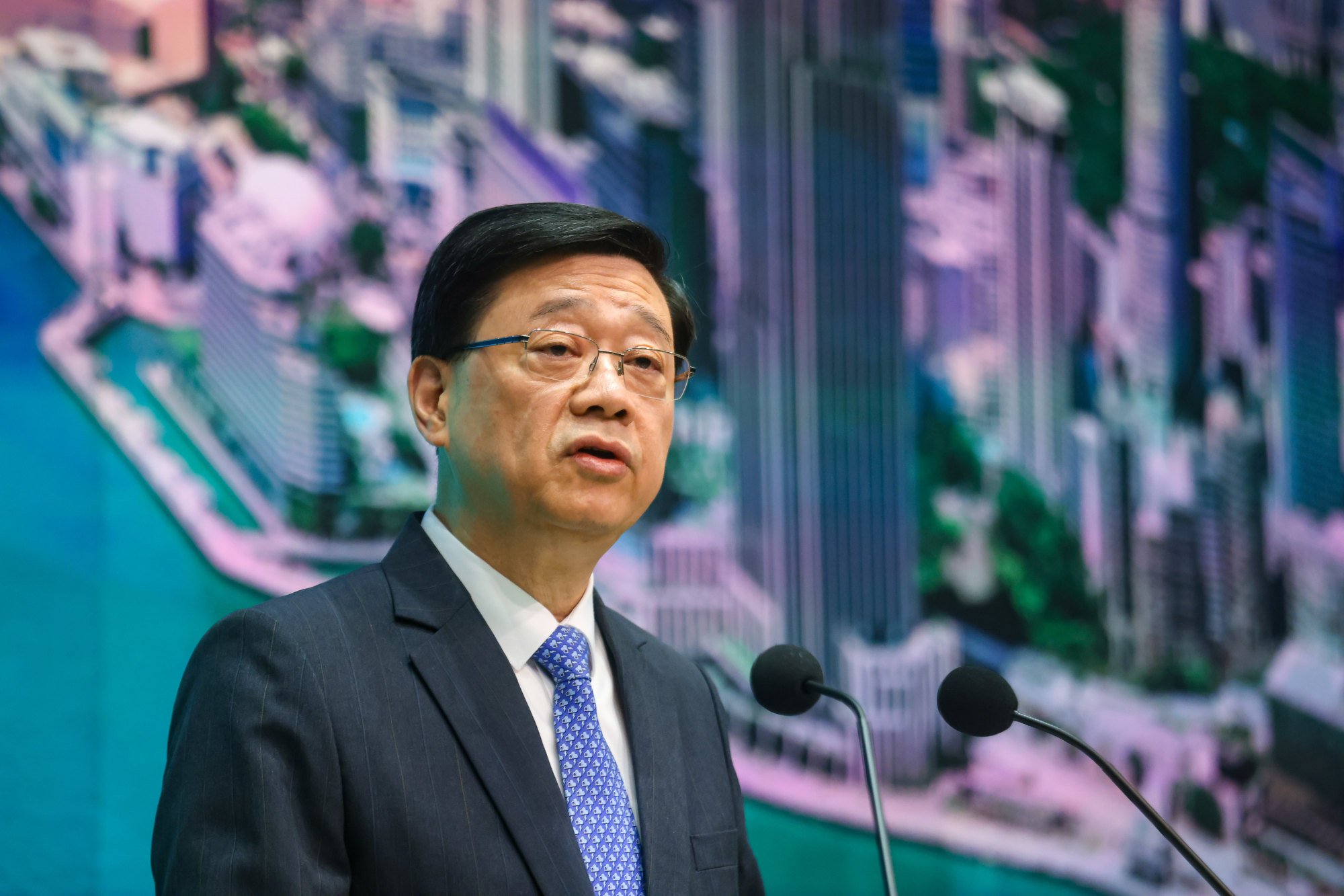 City leader John Lee has warned that any conduct that causes harm to others may constitute a criminal offence and infringe individual rights and privacy. Photo: Jonathan Wong
