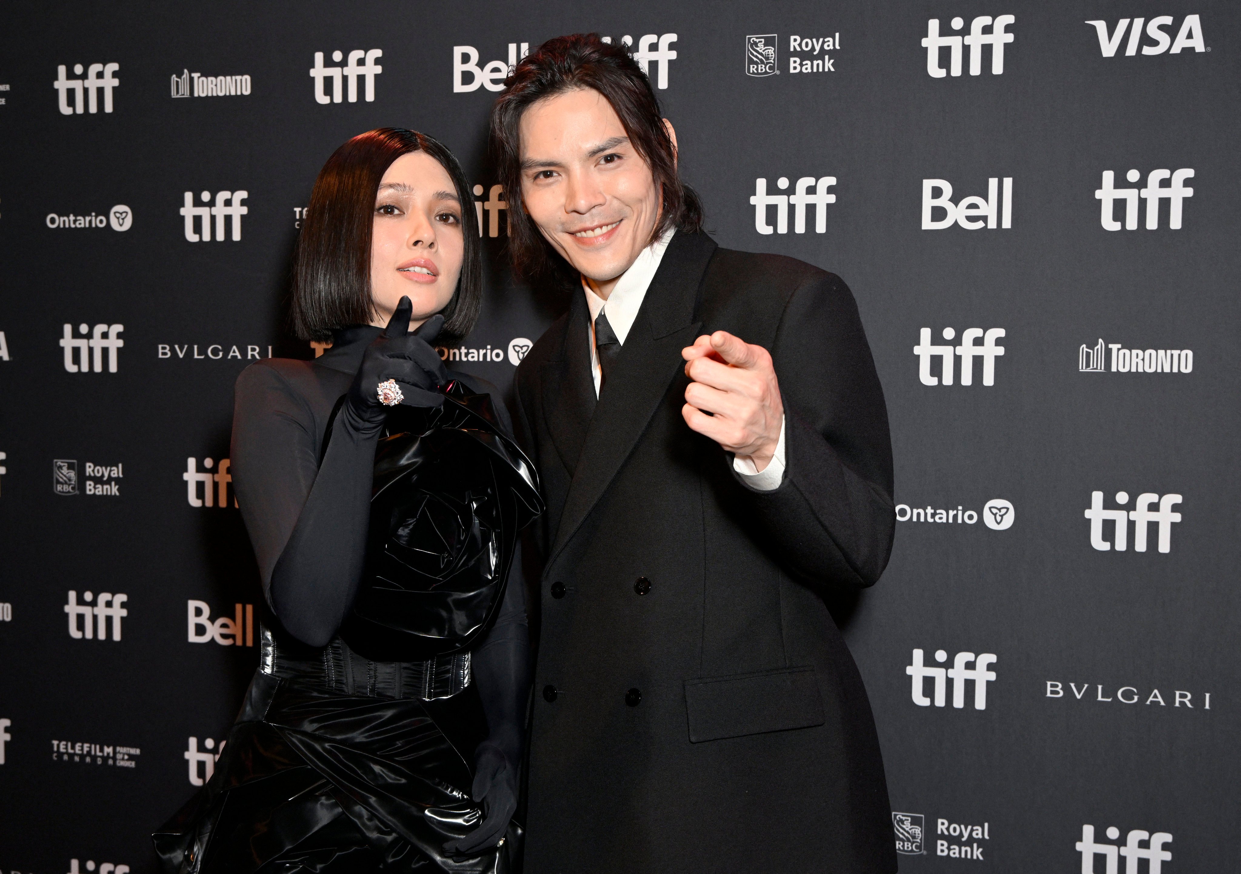 Actor Jacky Heung (right) and his wife, Bea Hayden, in 2023. Photo: Getty Images via AFP