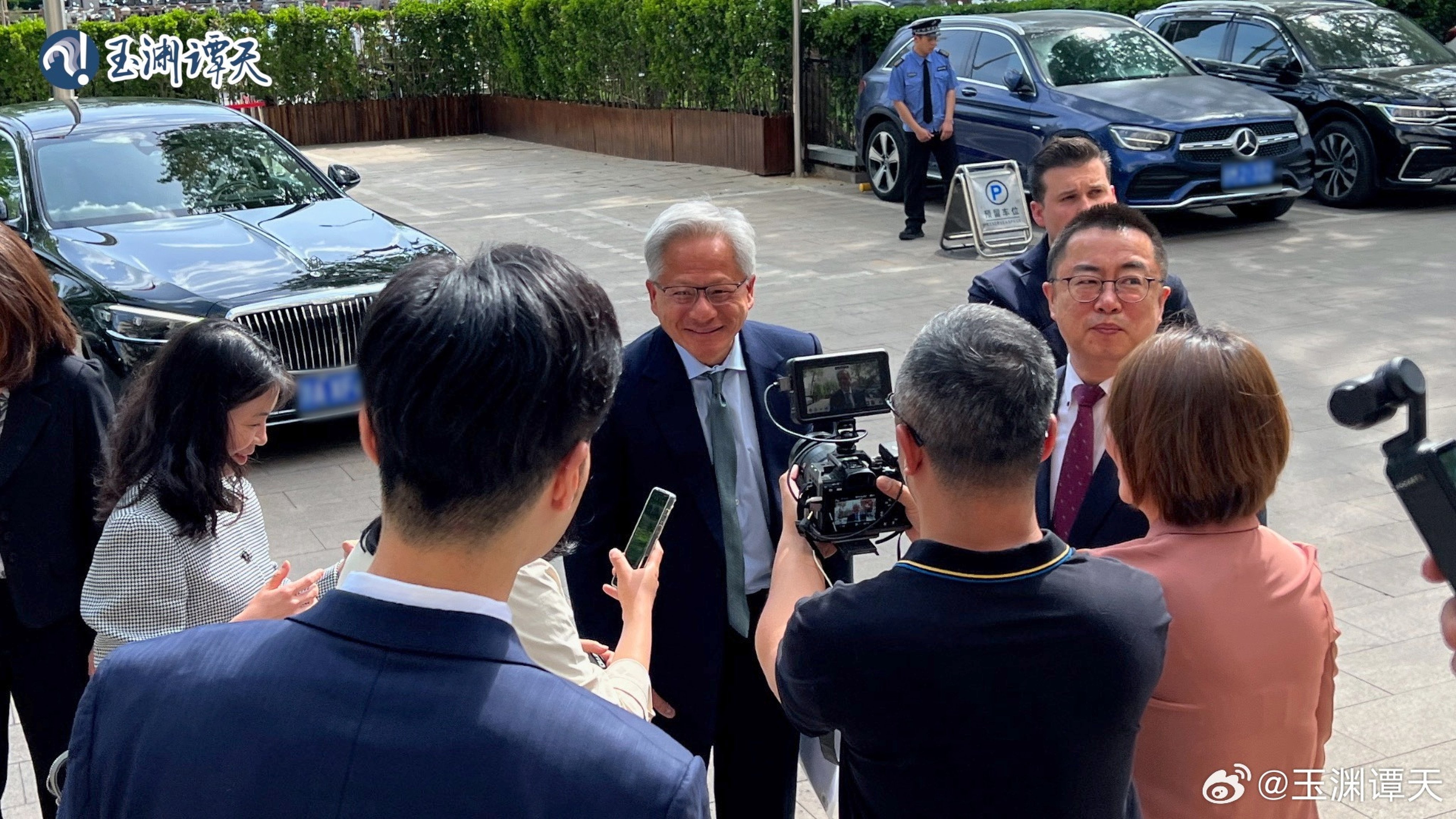 Nvidia CEO Jensen Huang made a surprise visit to Beijing this week. Photo: Weibo