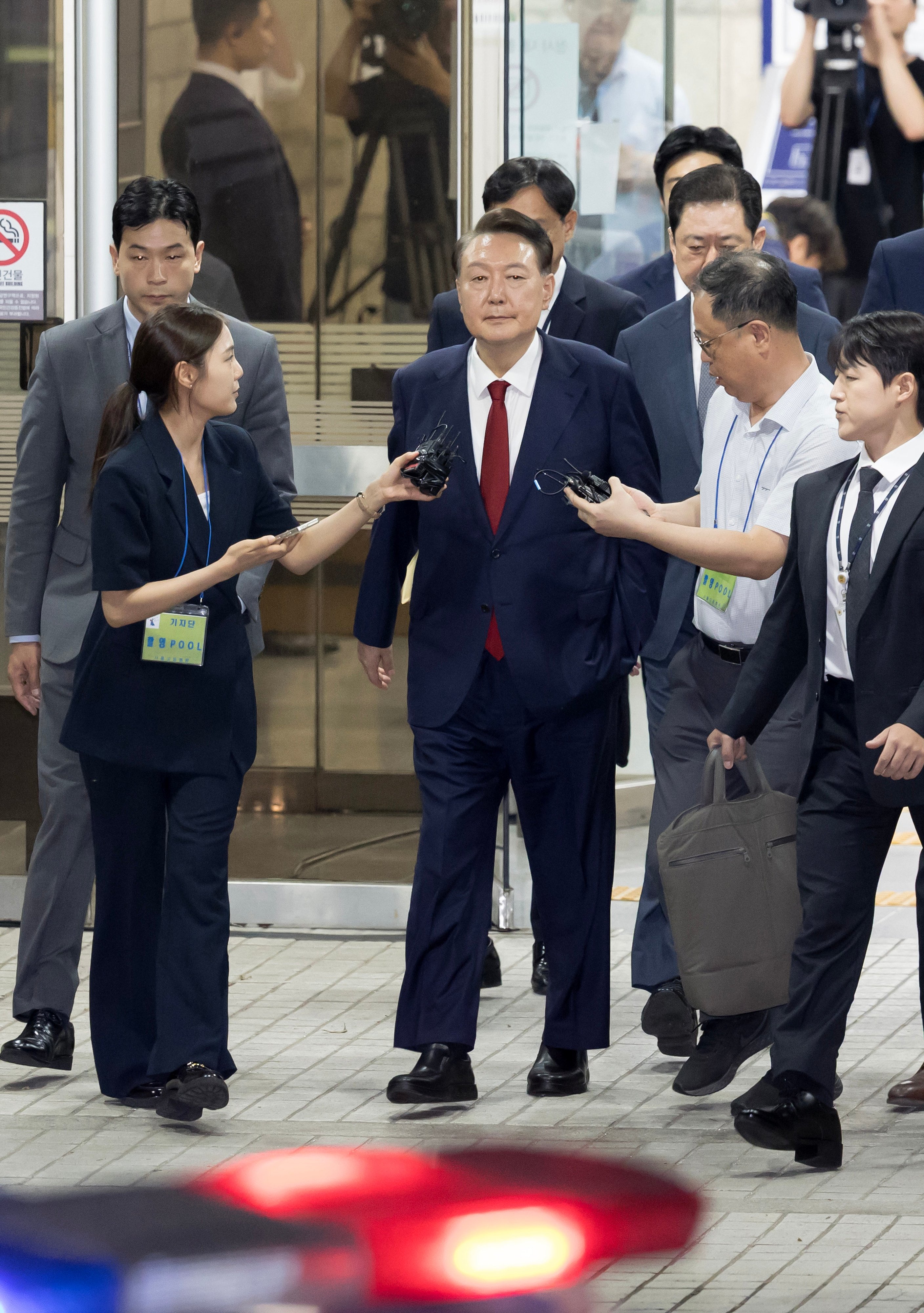 South Korea’s former president Yoon Suk-yeol exits a hearing in Seoul on July 9 shortly before his re-arrest. Photo: Newsis via Xinhua