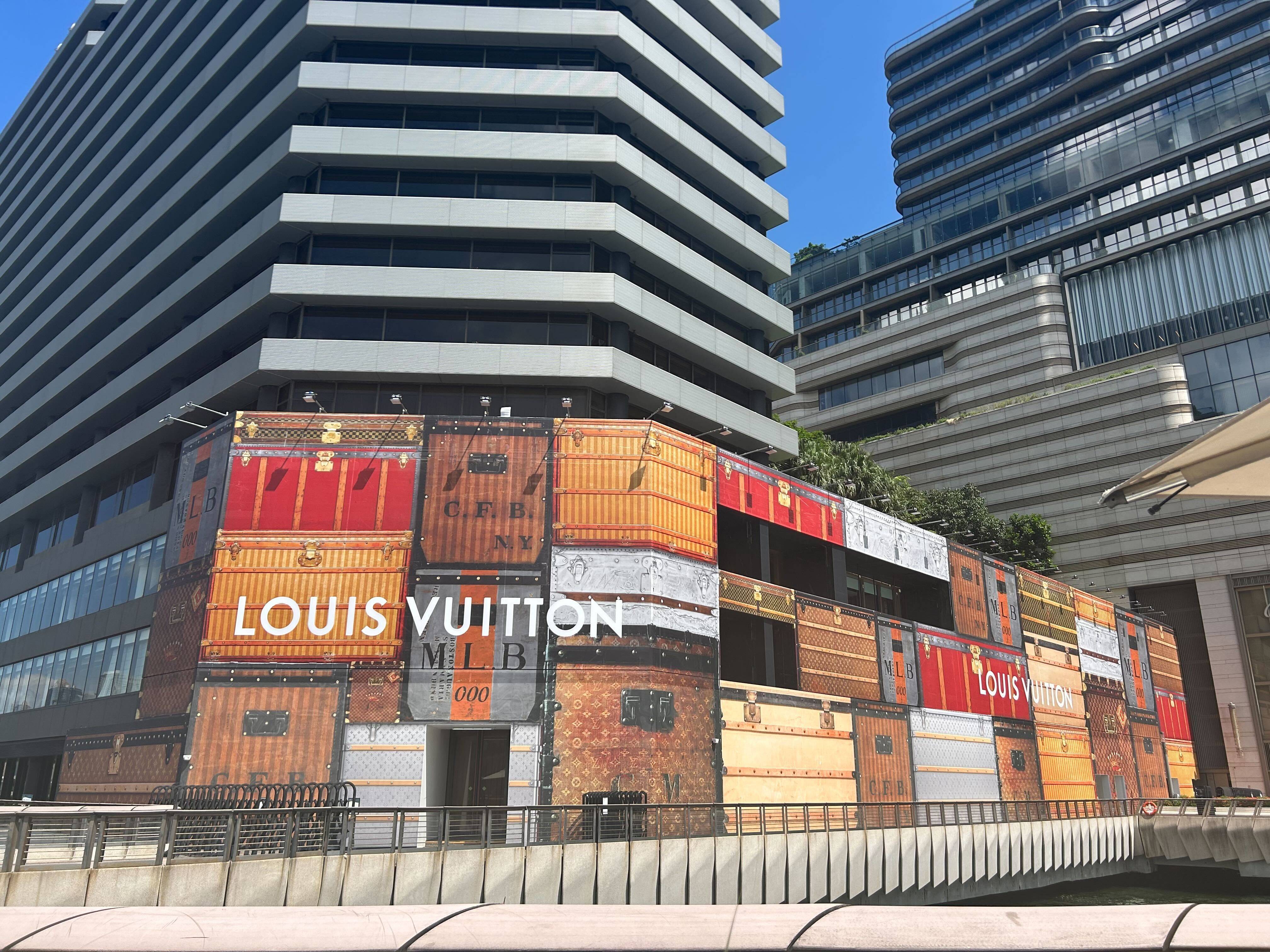 Louis Vuitton has put up scaffolding at K11 Musea as it gets ready to open a new store in the Hong Kong luxury mall. Photo: Hyewon Lee