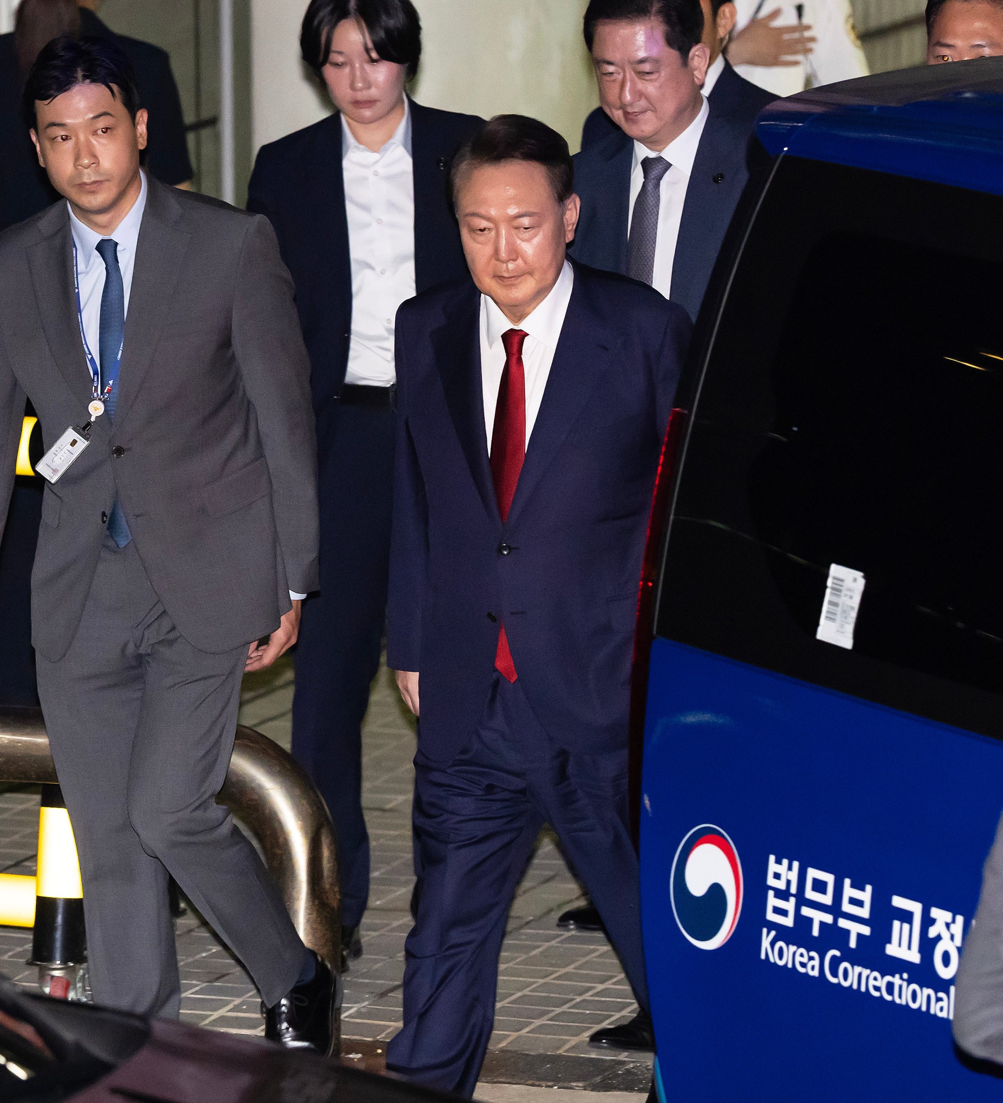 Yoon leaves Seoul Central District Court on July 9 before being driven to a detention centre. Photo: Newsis via Xinhua Yoon leaves Seoul Central District Court on July 9 before being driven to a detention centre. Photo: Newsis via Xinhua
