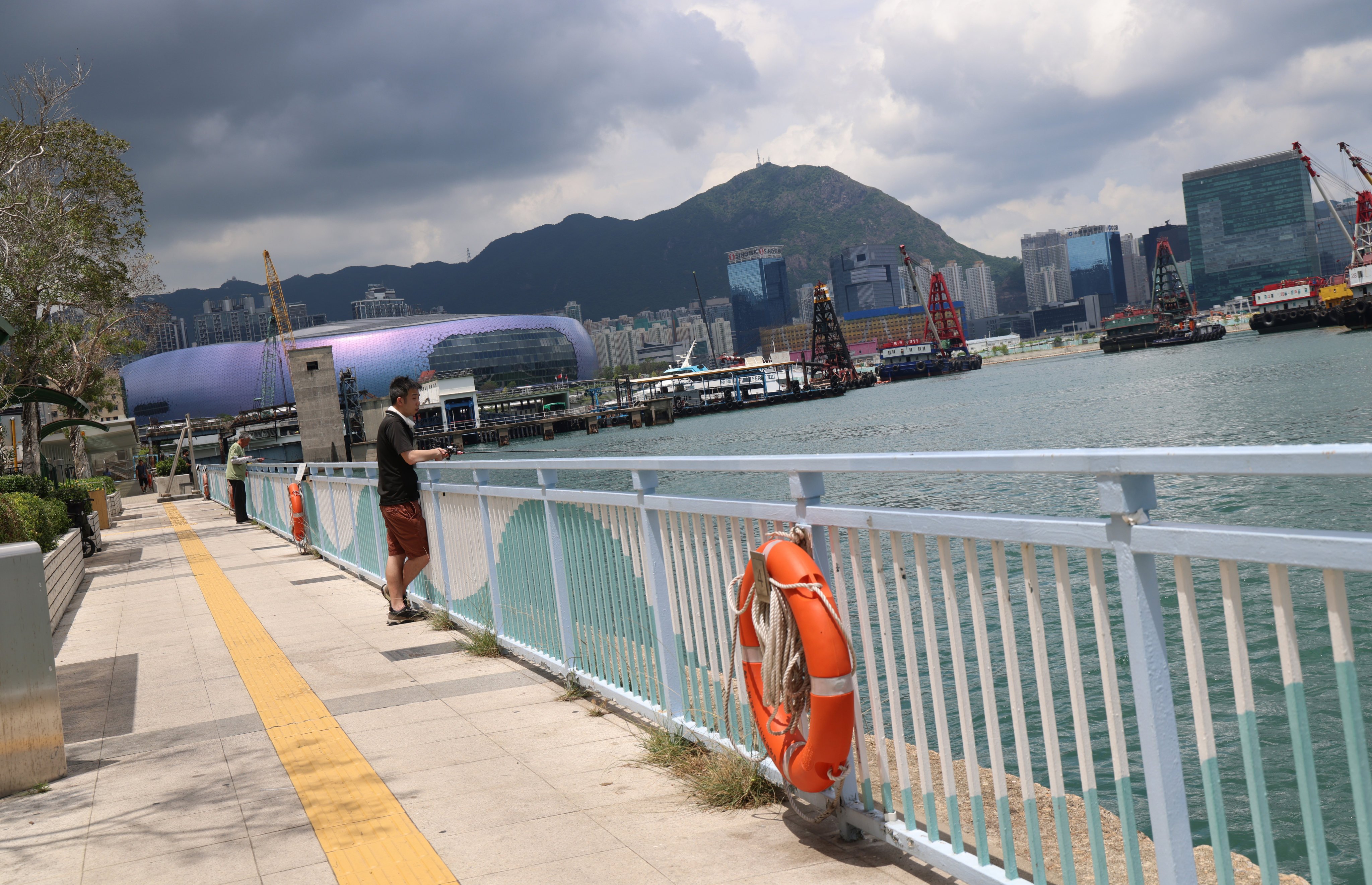 A man was arrested for allegedly pushing a nine-year-old boy into the sea at Hung Hom. Photo: Jelly Tse