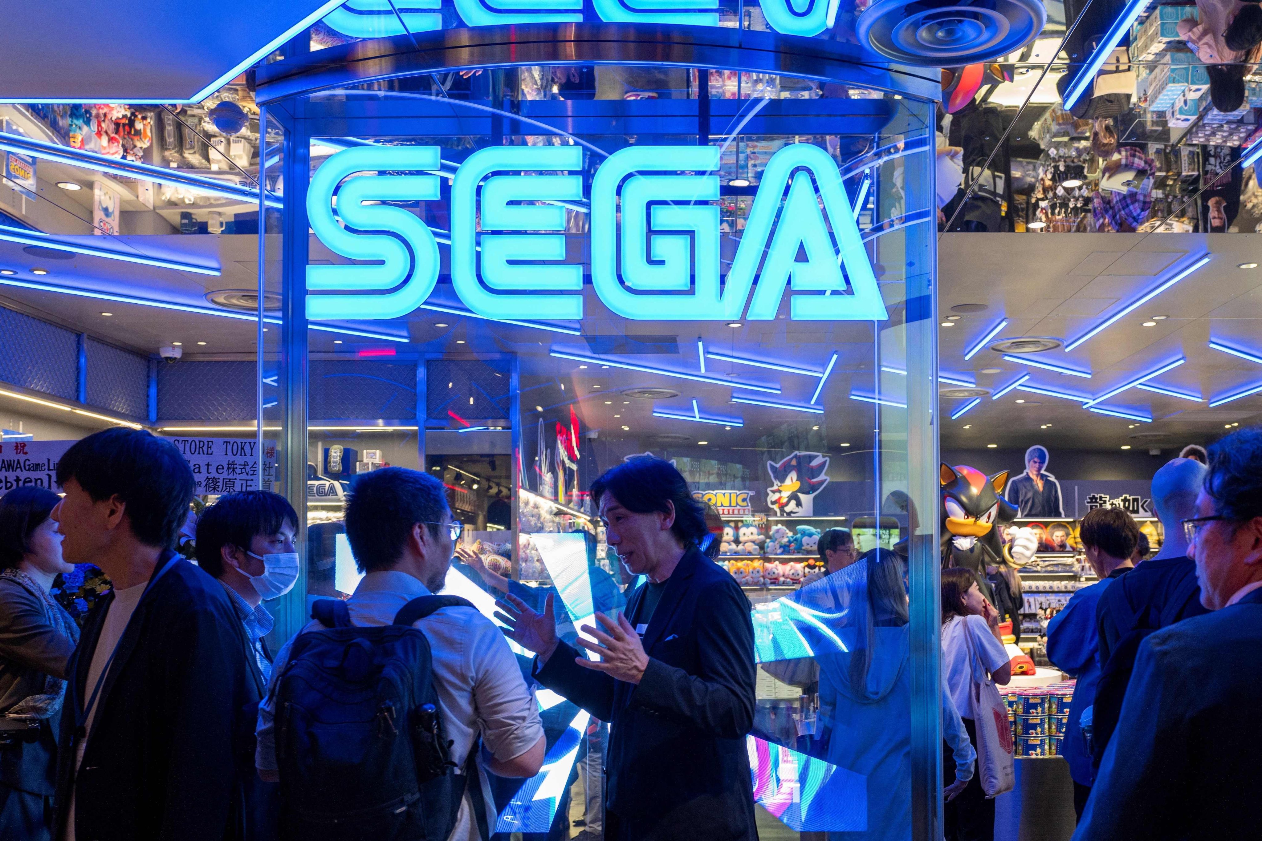 People attend the opening ceremony of Japanese video game and entertainment company Sega’s first flagship merchandise store in Japan, in Tokyo’s Shibuya district, on July 16, 2025. Photo: AFP