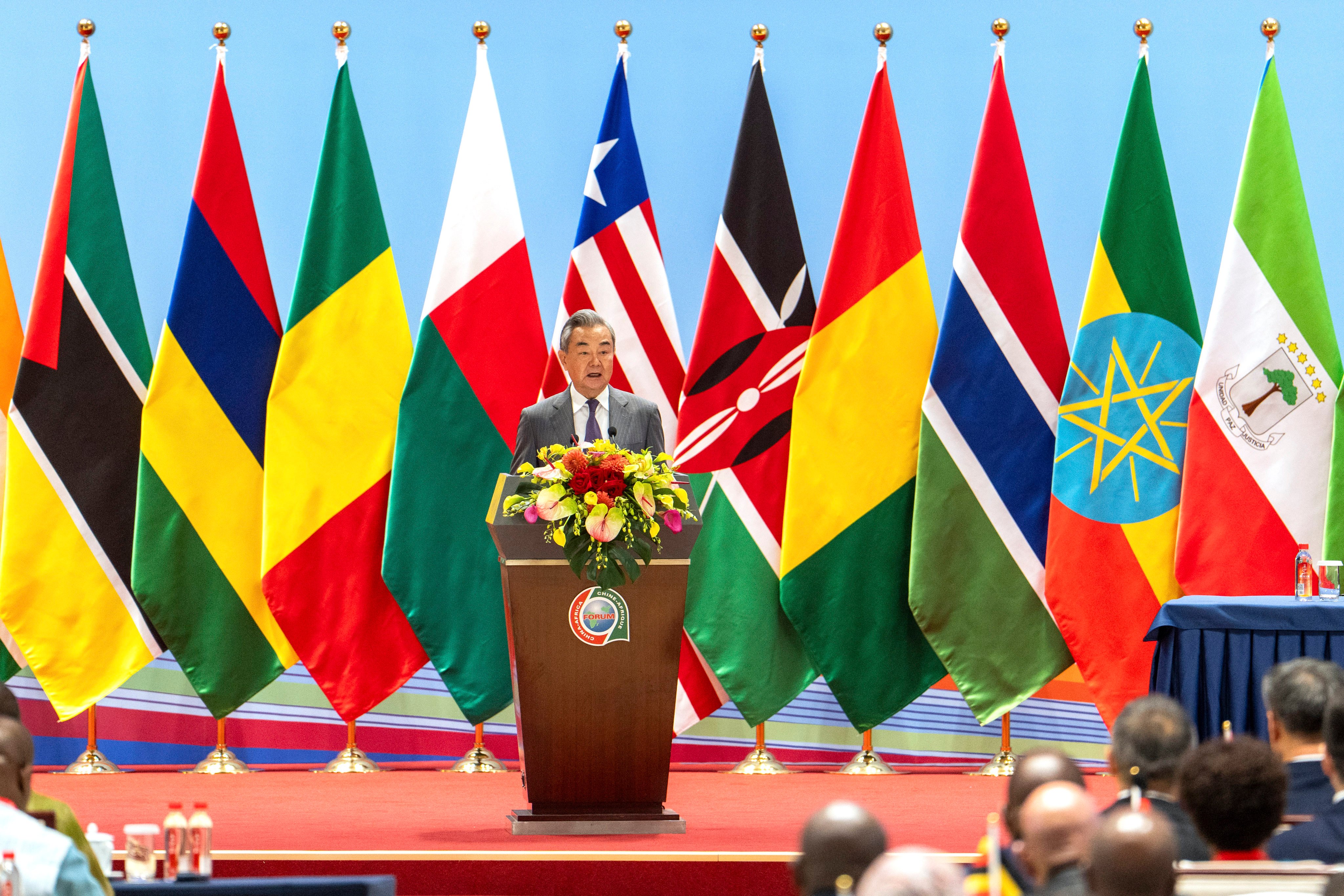 Chinese Foreign Minister Wang Yi addresses a ministerial meeting of the Forum on China-Africa Cooperation (FOCAC) in Changsha, Hunan province, on June 11. Wang noted that trade had surged nearly 30-fold while Chinese investment had grown almost 100-fold since the strategic dialogue mechanism was set up in 2000. Photo: Xinhua