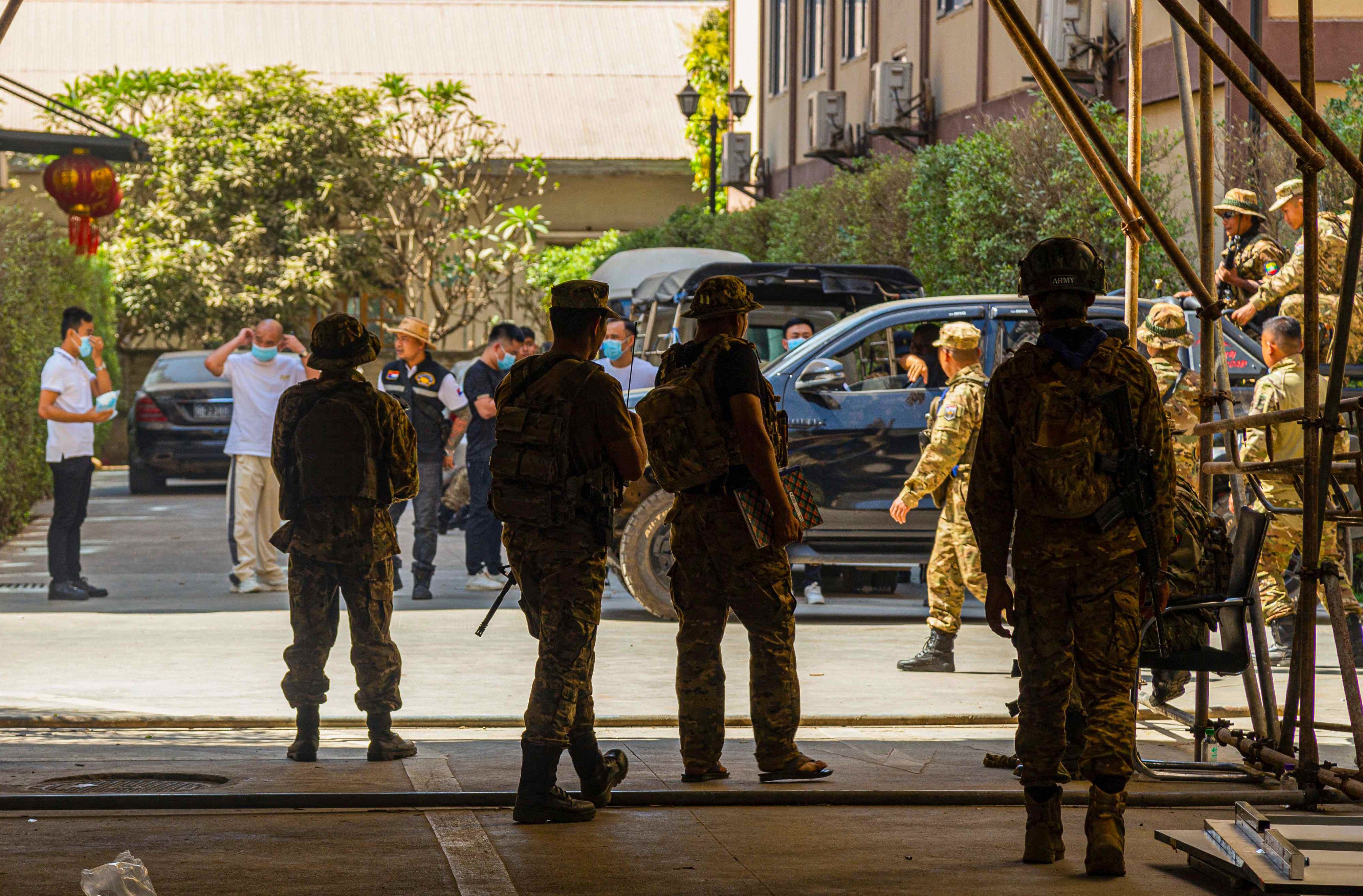 Myanmar’s Myawaddy area is a notorious epicentre of scams run by crime gangs using an army of workers – many of them trafficked – to con tens of billions of dollars each year from victims across the globe. Photo: AFP