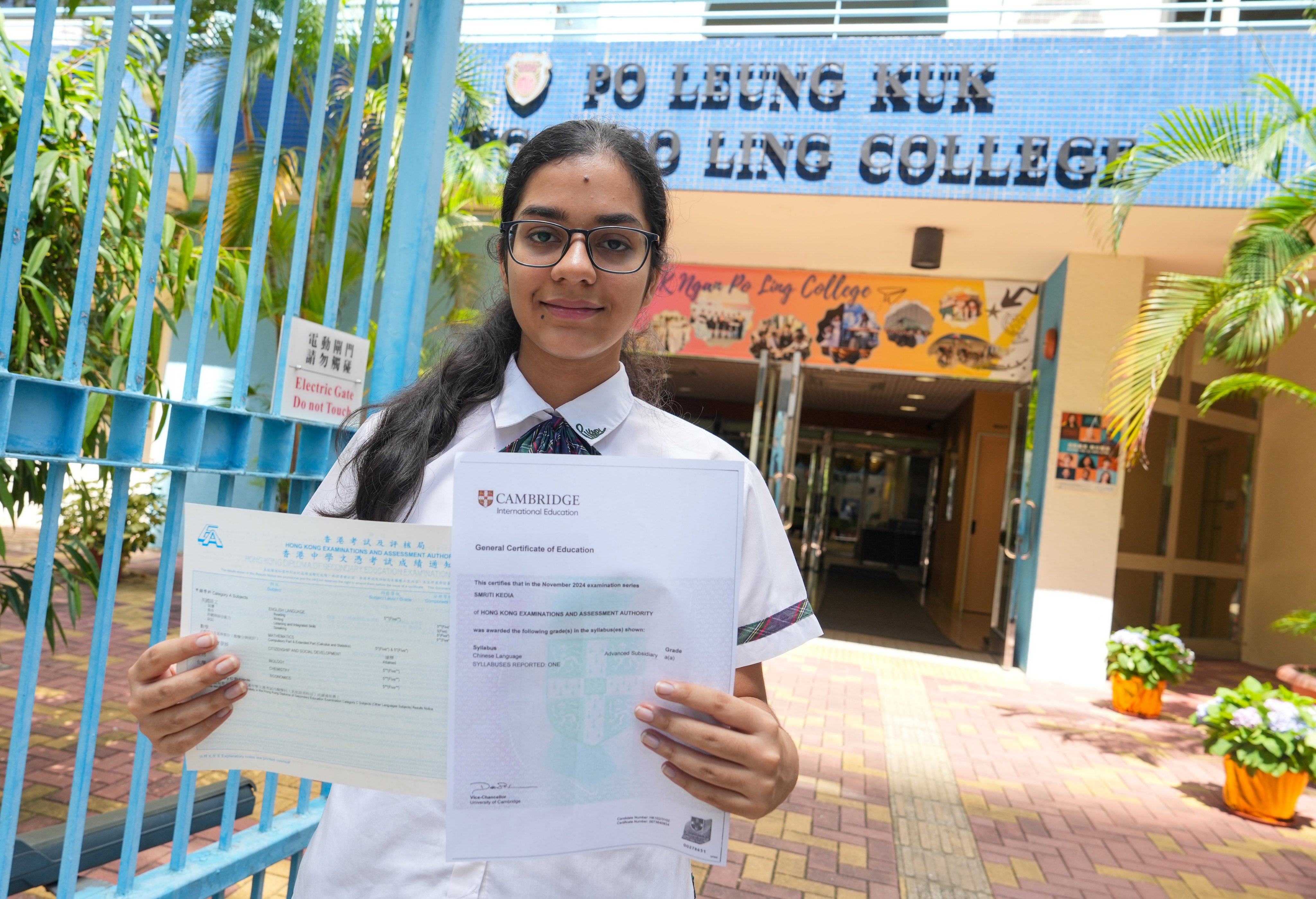 Smriti Kedia is planning to study medicine. Photo: Sun Yeung