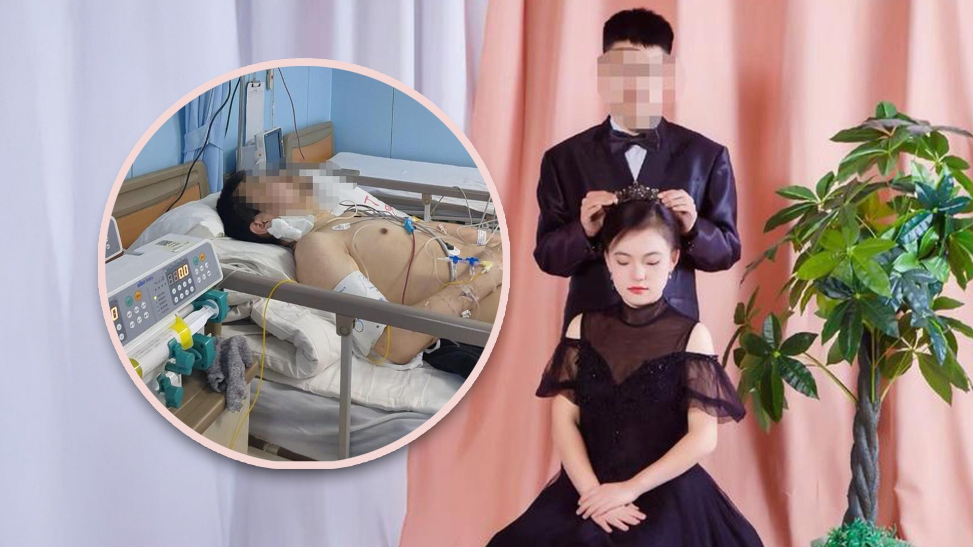 A young widow in China whose husband died suddenly has pledged never to remarry, sparking a debate about loyalty on social media. Photo: SCMP composite/Douyin