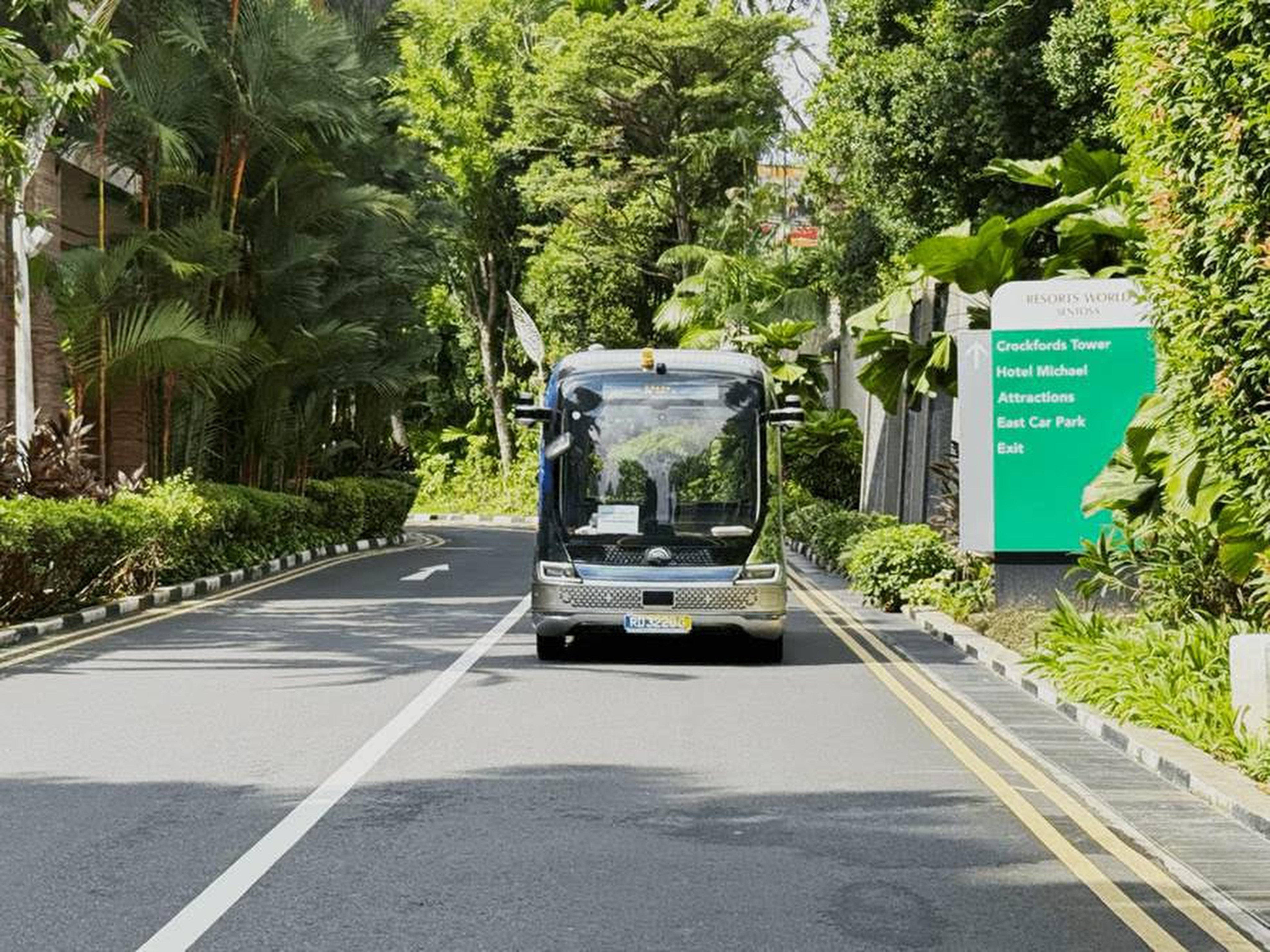 WeRide’s fully driverless Robobus at Resorts World Sentosa, Singapore. Photo: Handout