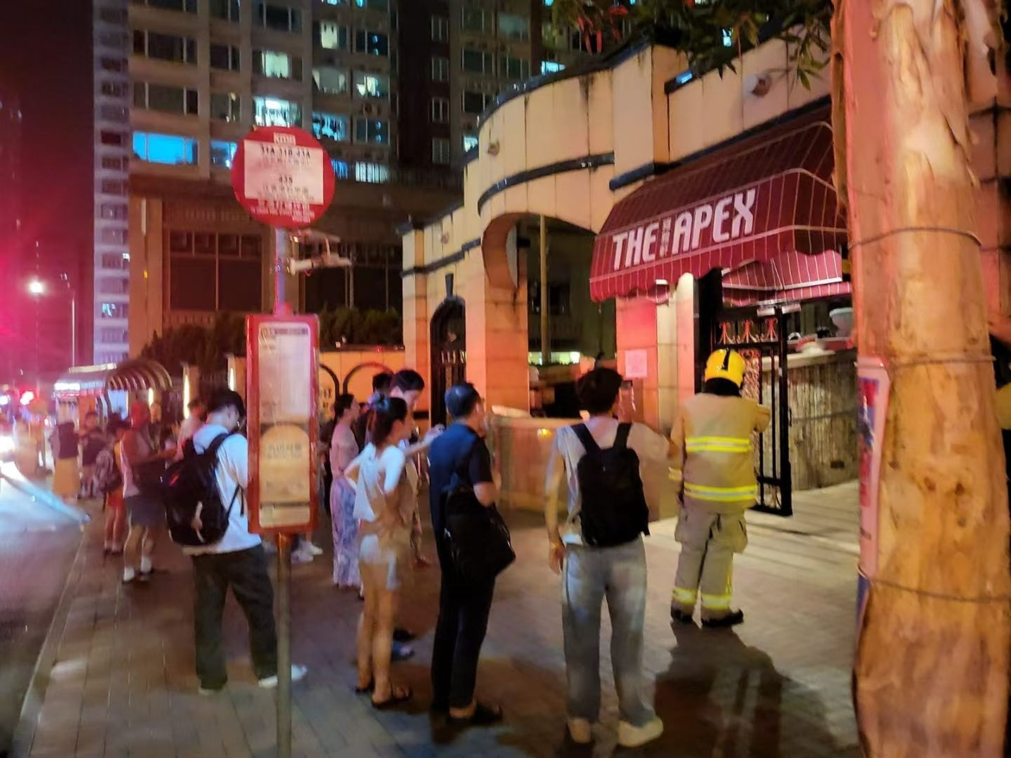 The smoke forced about 300 people to evacuate from the building. Photo: Facebook/Jody Kwok