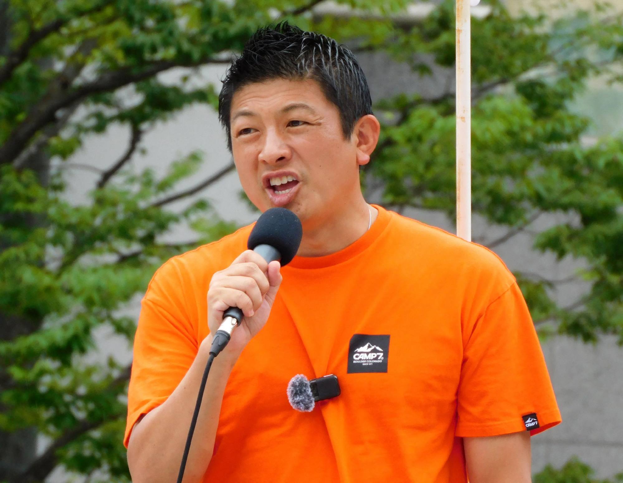 Japan’s opposition party Sanseito leader Sohei Kamiya delivers a campaign speech in Yokkaichi, Mie prefecture, on Friday. Sanseito is expected to make gains in Sunday’s upper house election. Photo: Jiji Press / AFP Japan’s opposition party Sanseito leader Sohei Kamiya delivers a campaign speech in Yokkaichi, Mie prefecture, on Friday. Sanseito is expected to make gains in Sunday’s upper house election. Photo: Jiji Press / AFP