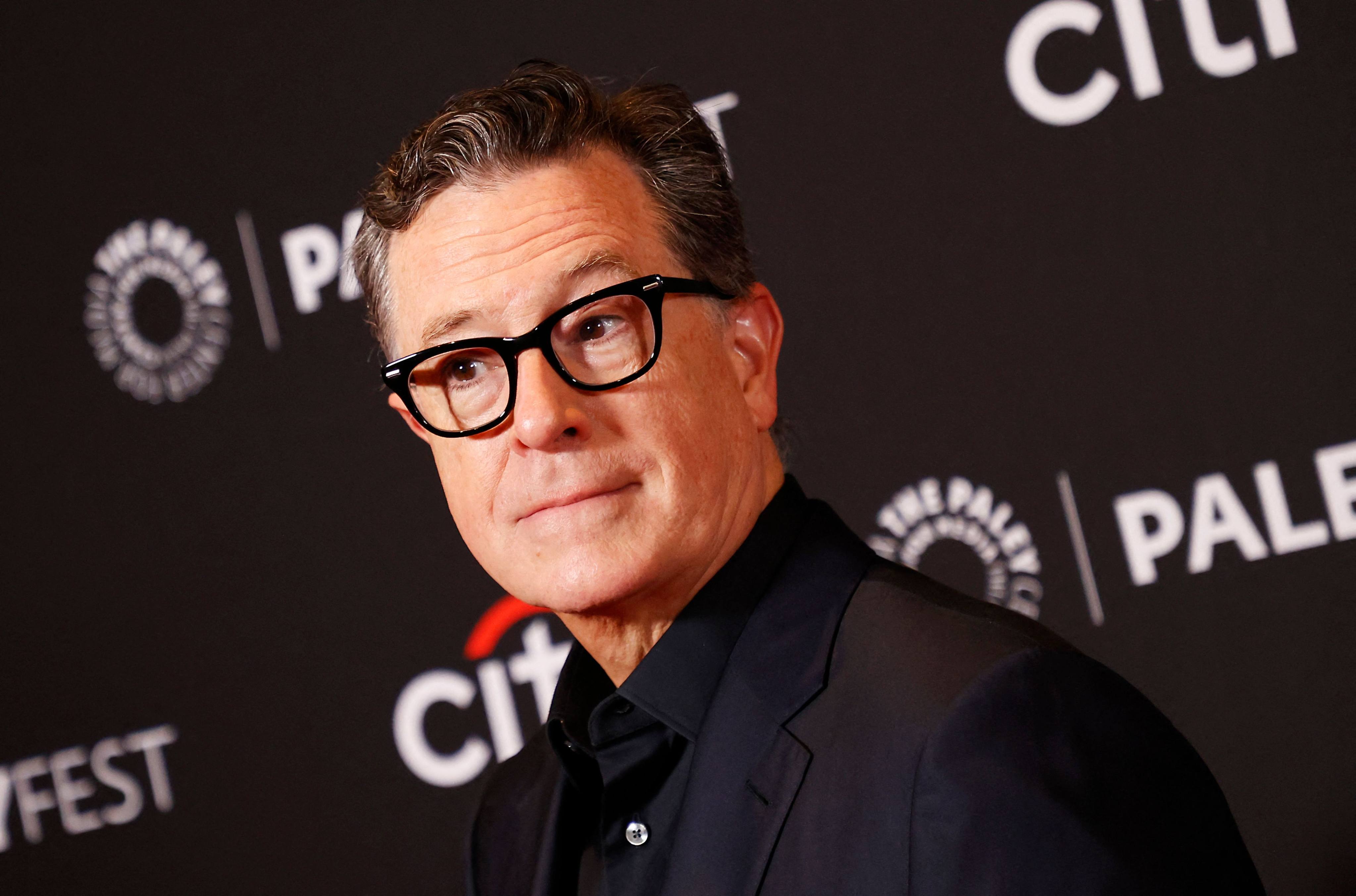 US television host Stephen Colbert arrives at the Dolby Theatre in Hollywood, California, in April 2024. Photo: AFP