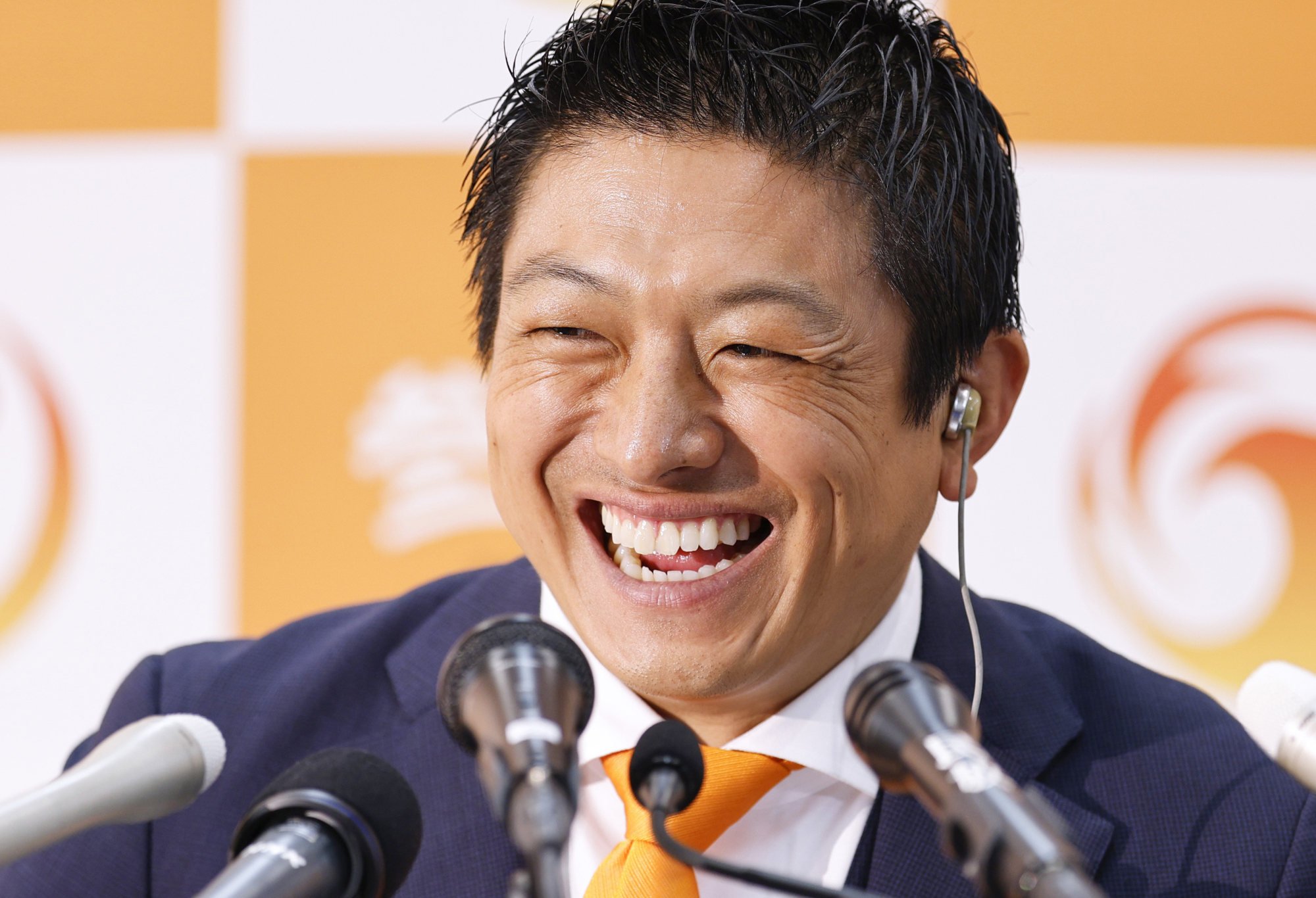 Sohei Kamiya, head of the Sanseito party, reacts during a media interview in Tokyo on Sunday. Photo: Kyodo Sohei Kamiya, head of the Sanseito party, reacts during a media interview in Tokyo on Sunday. Photo: Kyodo