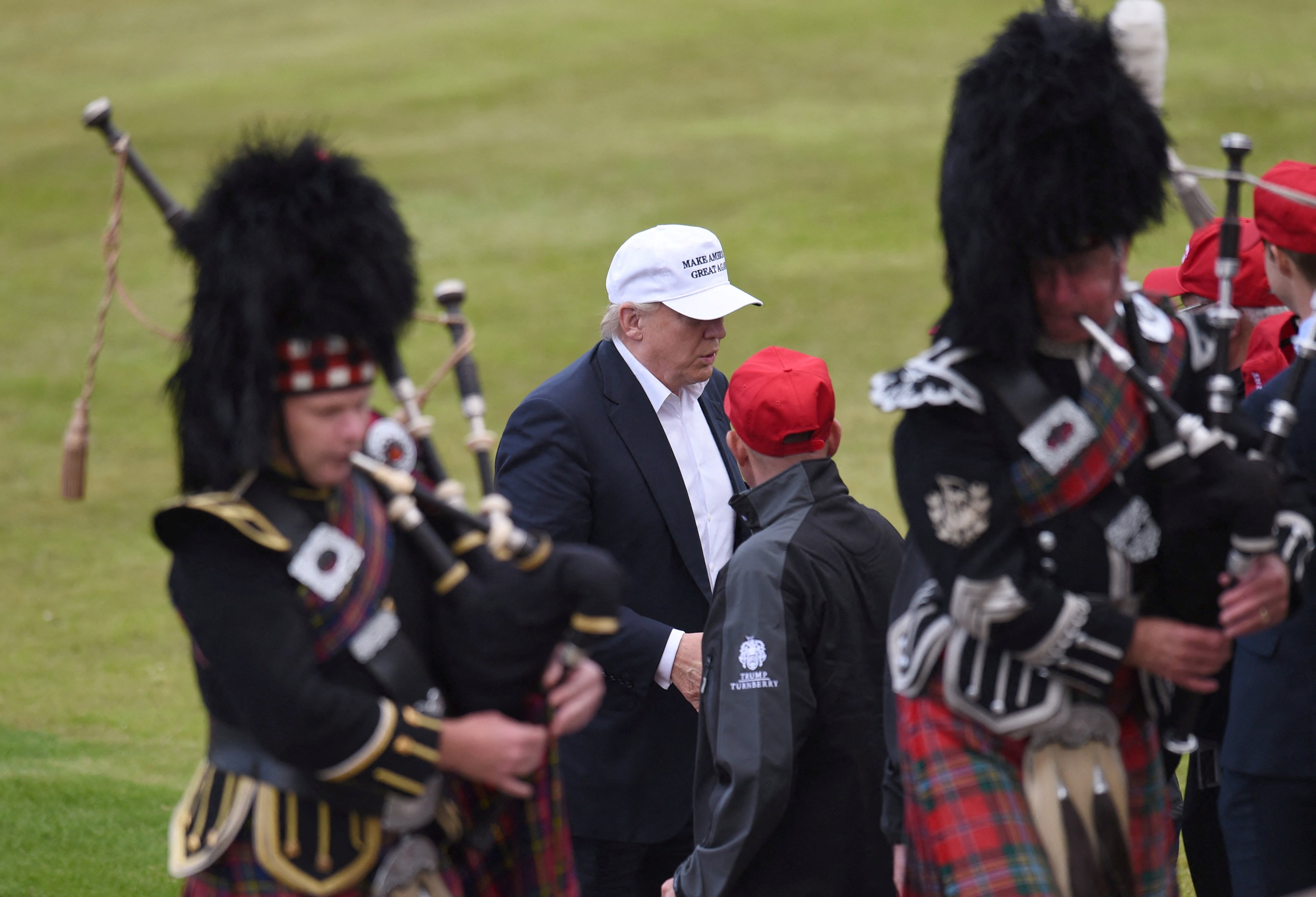 Donald Trump at his Turnberry golf course in Ayrshire, Scotland in 2016. The US president will be in the UK to visit Turnberry and his Aberdeenshire golf course from Friday. File photo: Reuters