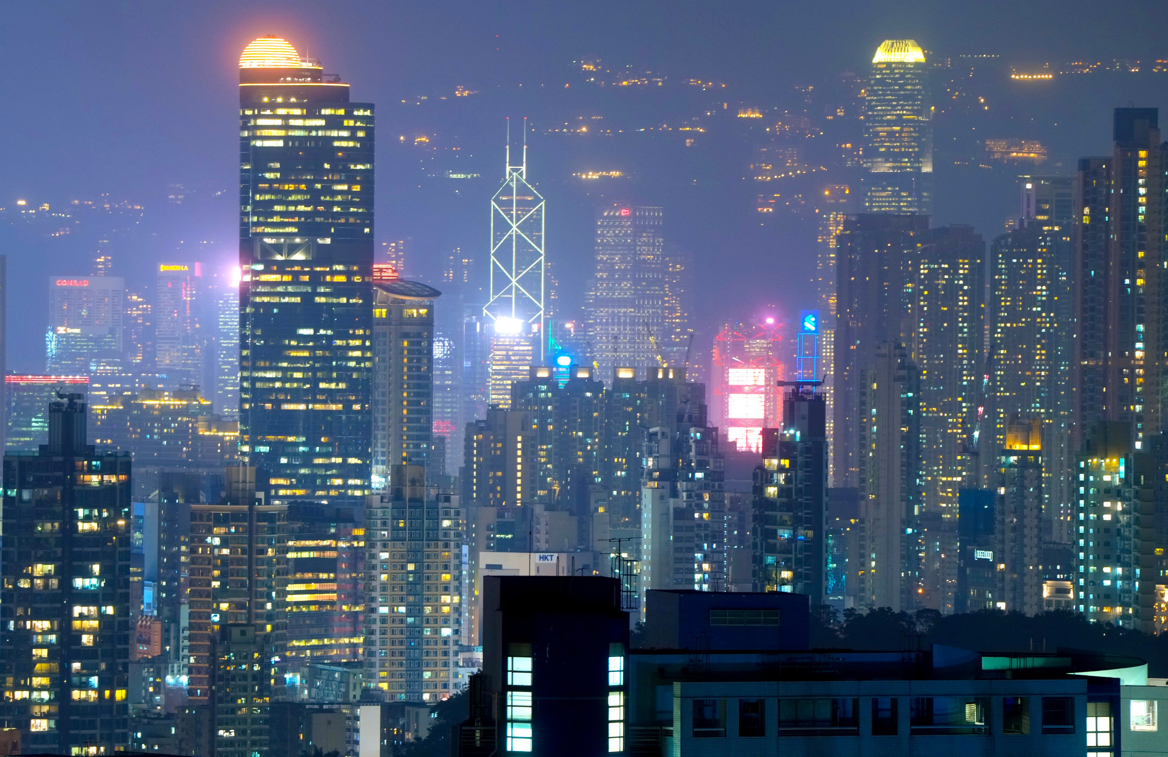 A night view of Hong Kong taken from Lung Cheung Road Lookout on November 27, 2023. Photo: Sam Tsang