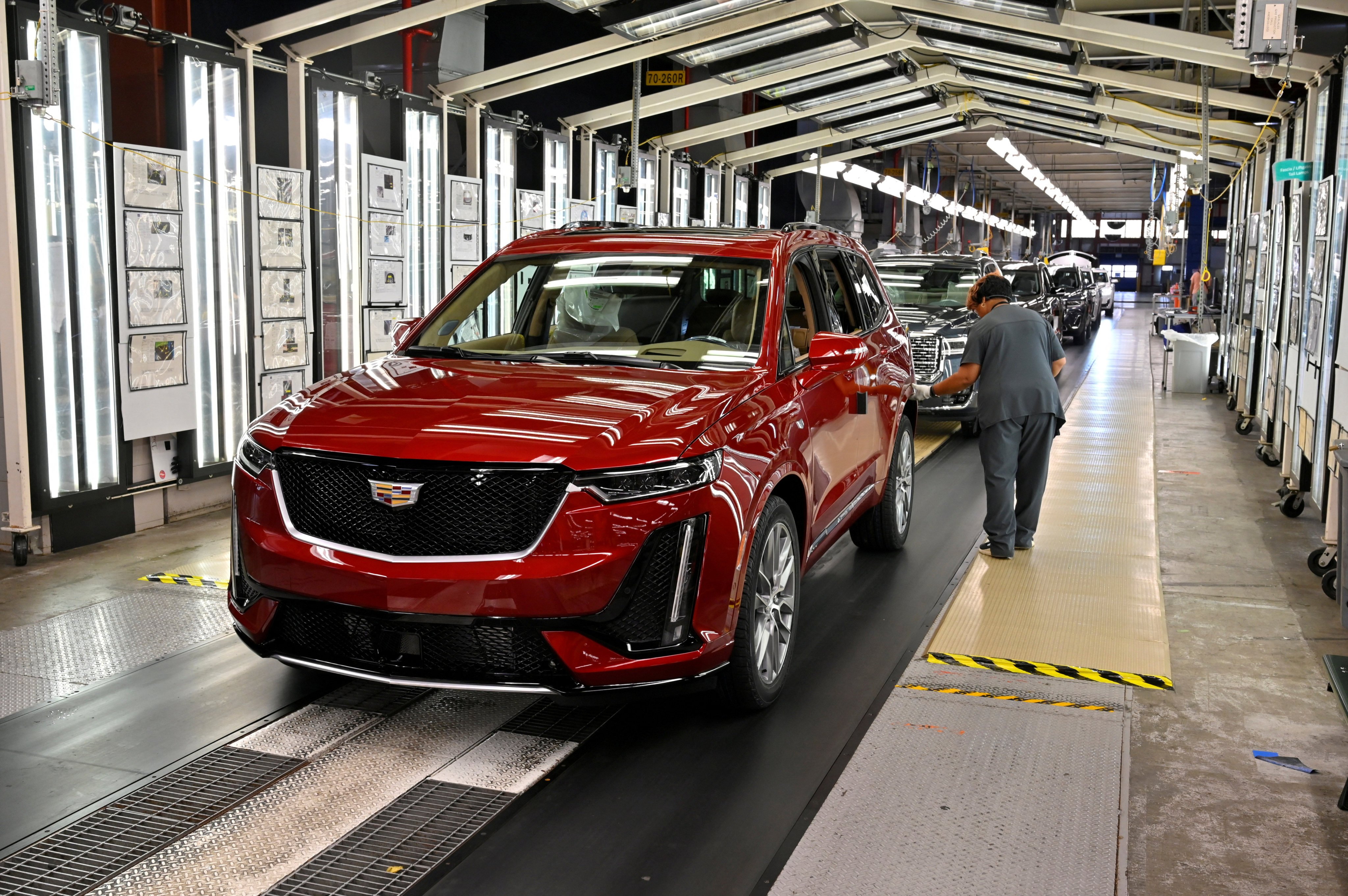 Final inspections being performed at a GM plant in Spring Hill, Tennessee. File photo: Reuters