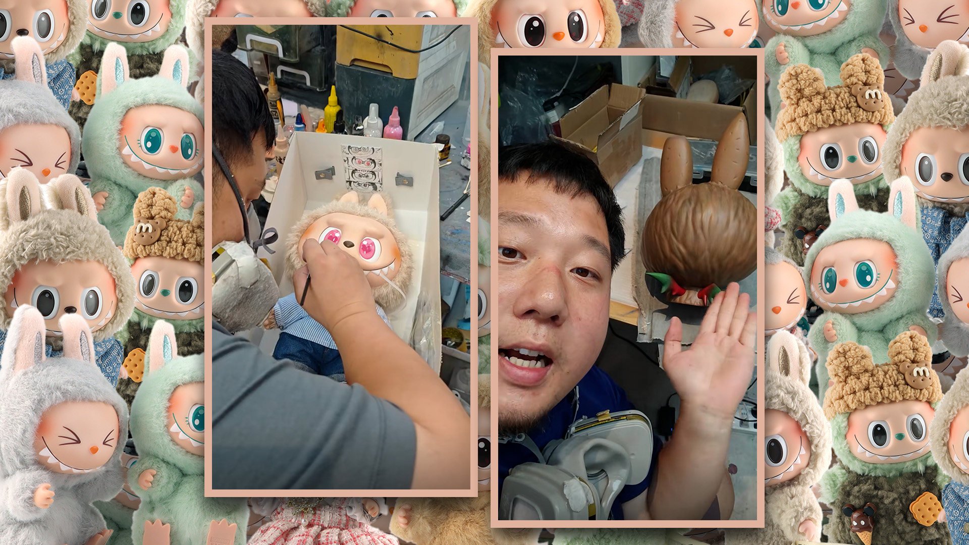 China’s Labubu doll craze has sparked a surge in demand for so-called toy doctors to fix the plush toys. Photo: SCMP composite/Shutterstock/Douyin