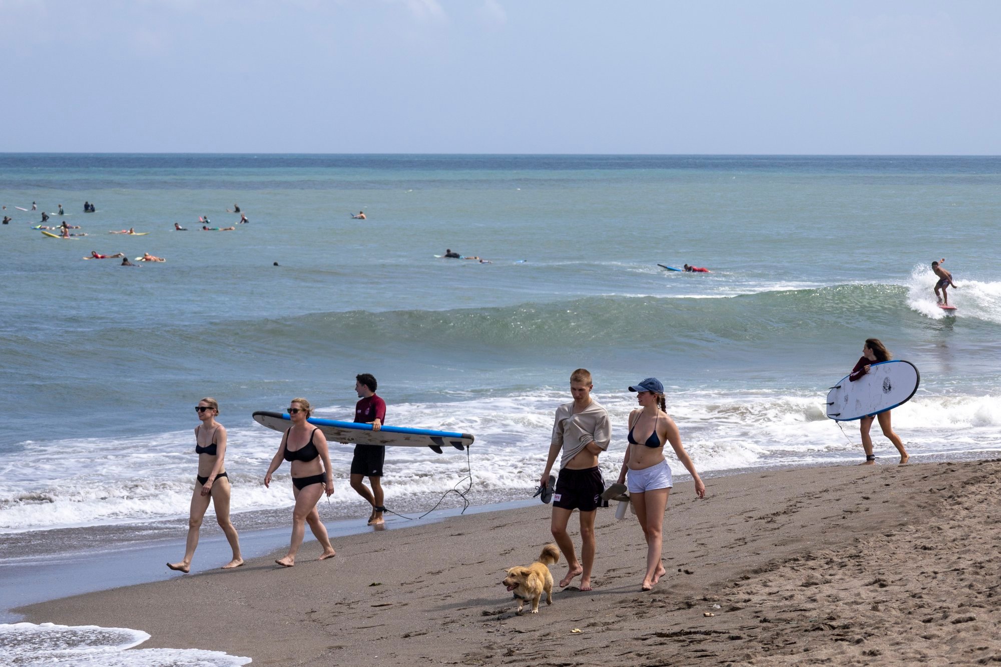 Tourists spend time at a beach in Canggu, Bali, Indonesia, on July 1. Bali has faced recurring rabies outbreaks since 2008 despite annual vaccination campaigns. Photo: EPA Tourists spend time at a beach in Canggu, Bali, Indonesia, on July 1. Bali has faced recurring rabies outbreaks since 2008 despite annual vaccination campaigns. Photo: EPA