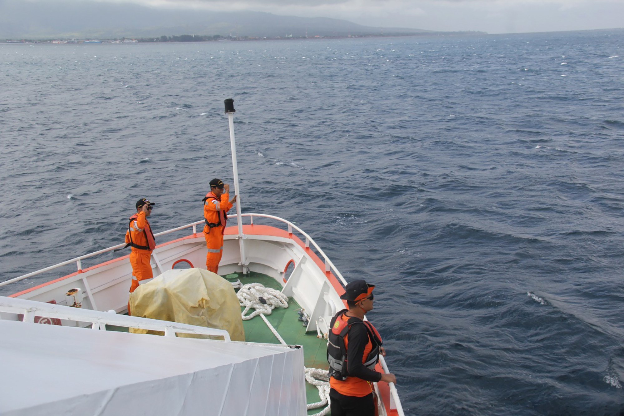 A boat in waters near East Java on July 4. A ferry went down on July 2 in the Bali Strait, killing at least 19 passengers, while 16 remained missing as of Monday. Photo: Handout via Xinhua