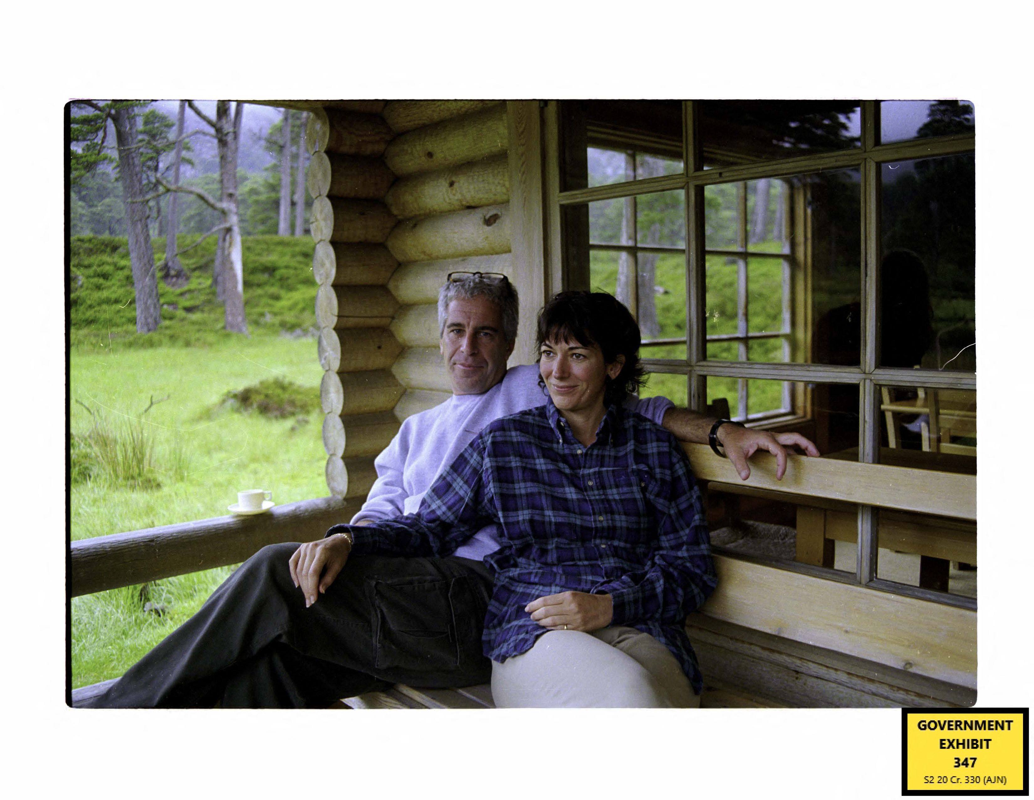 British socialite Ghislaine Maxwell (right) and US financier Jeffrey Epstein at Queen’ Elizabeth’s log cabin at Balmoral, Scotland. Photo: US District Court for the Southern District of New York/AFP