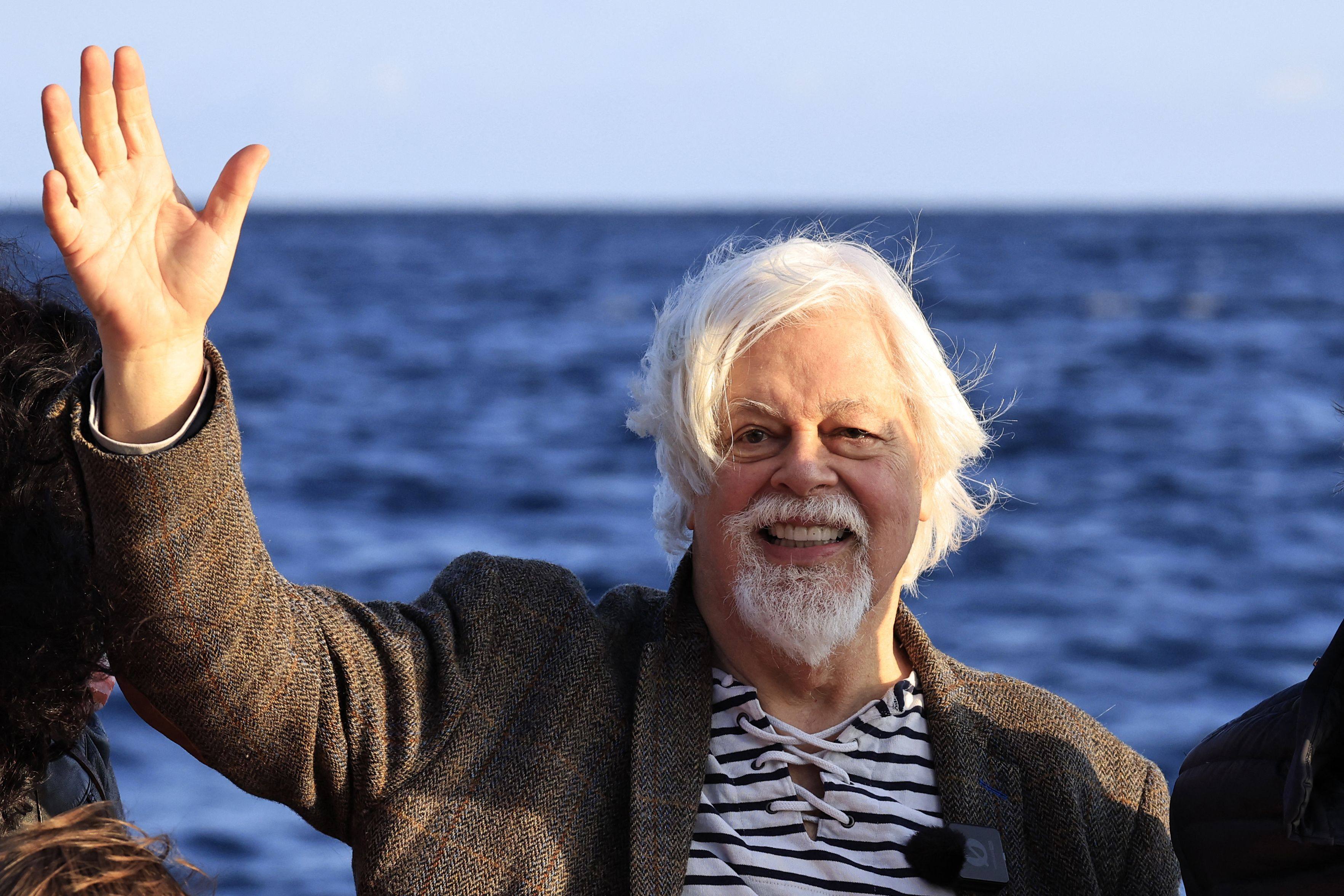 Sea Shepherd Conservation Society founder Paul Watson during a visit to Nice, France, on February 28. Photo: AFP