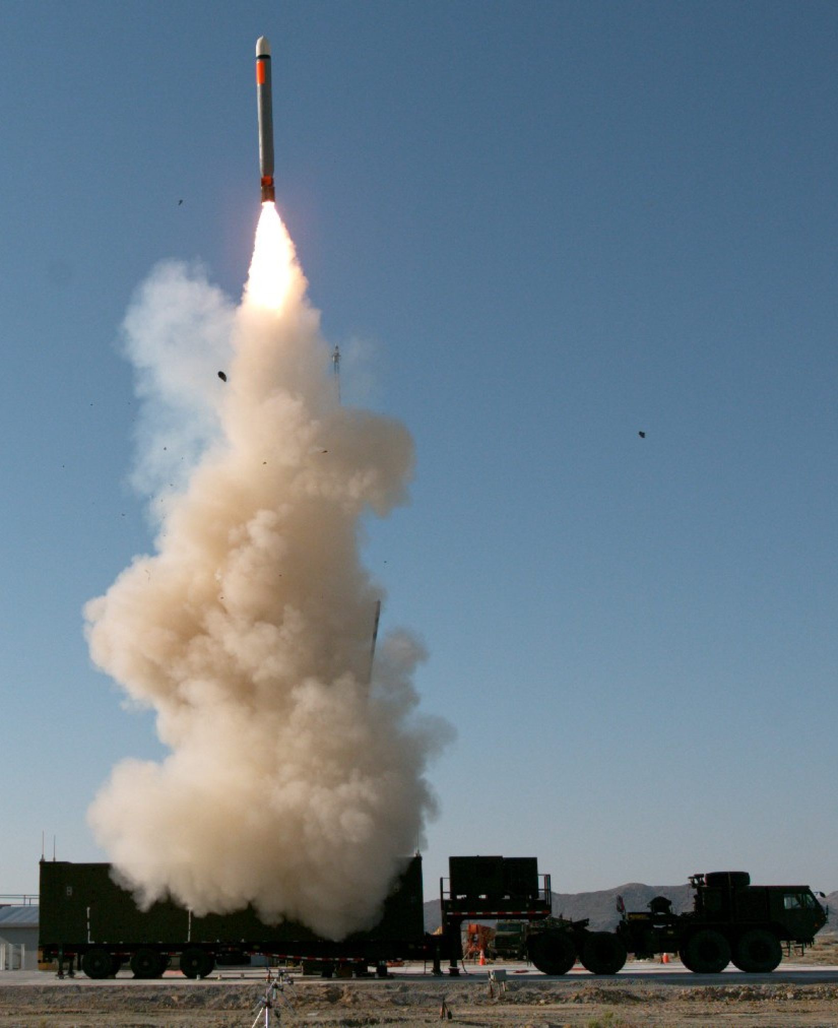 US Army soldiers conduct an inaugural Tomahawk Land Attack Missile launch from the Typhon launcher at the Naval Air Weapons Station China Lake, California, in 2023: Photo: US Army/RCCTO US Army soldiers conduct an inaugural Tomahawk Land Attack Missile launch from the Typhon launcher at the Naval Air Weapons Station China Lake, California, in 2023: Photo: US Army/RCCTO