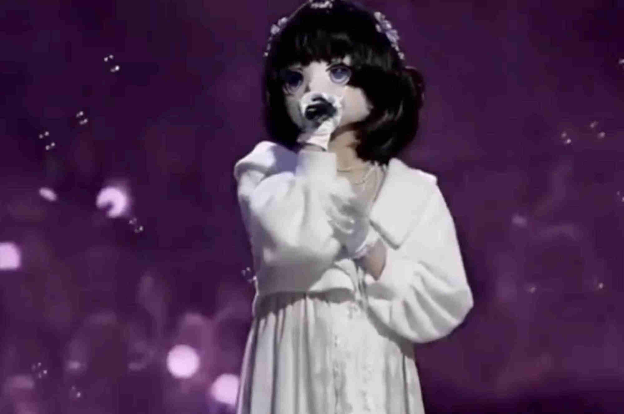 The singer also dons a cartoon mask on stage and has never revealed her true identity. Photo: Baidu