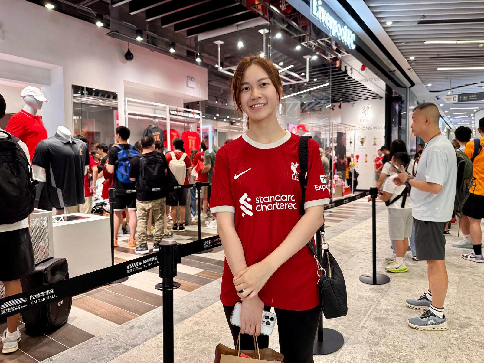 Vinie Ang, a Liverpool fan who travelled from Malaysia to watch the team in Hong Kong. Photo: Mike Chan