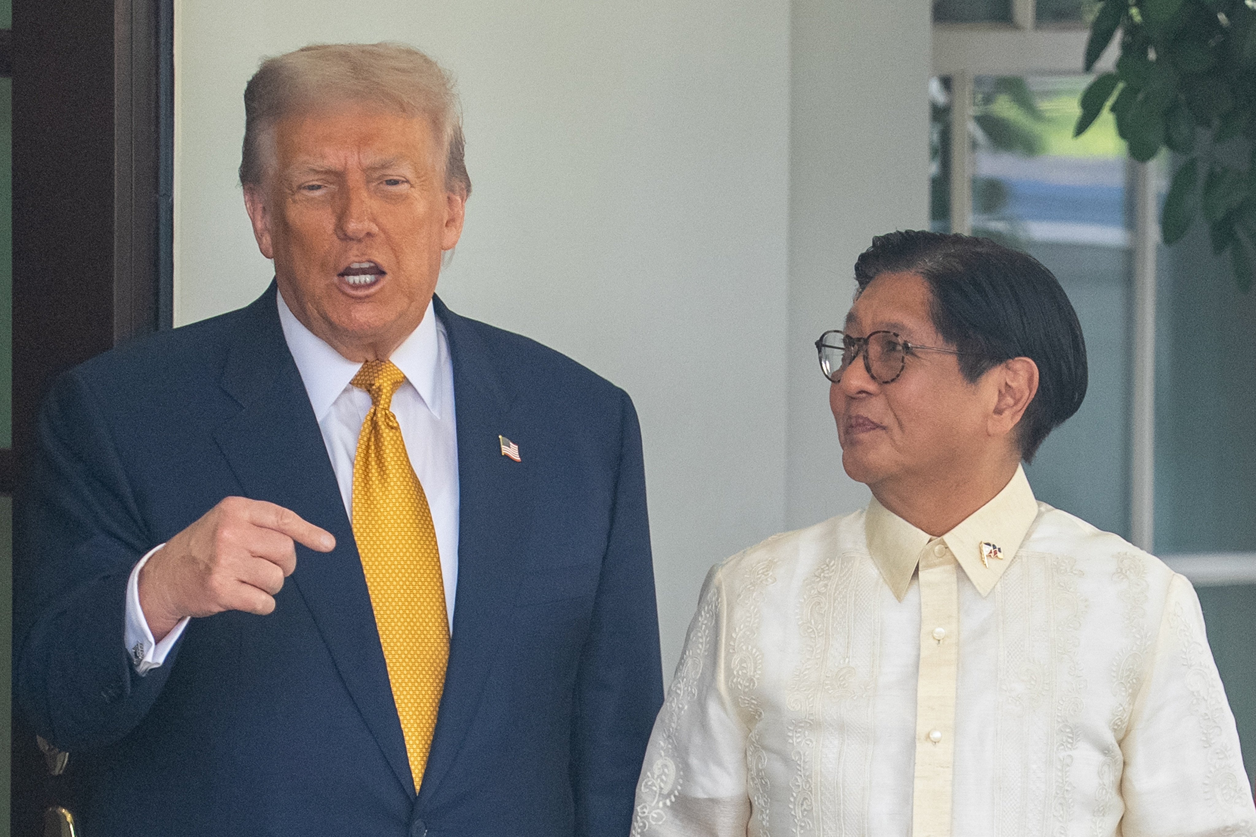 US President Donald Trump welcomes Philippine President Ferdinand Marcos Jnr to the White House on Tuesday.  Photo: Xinhua