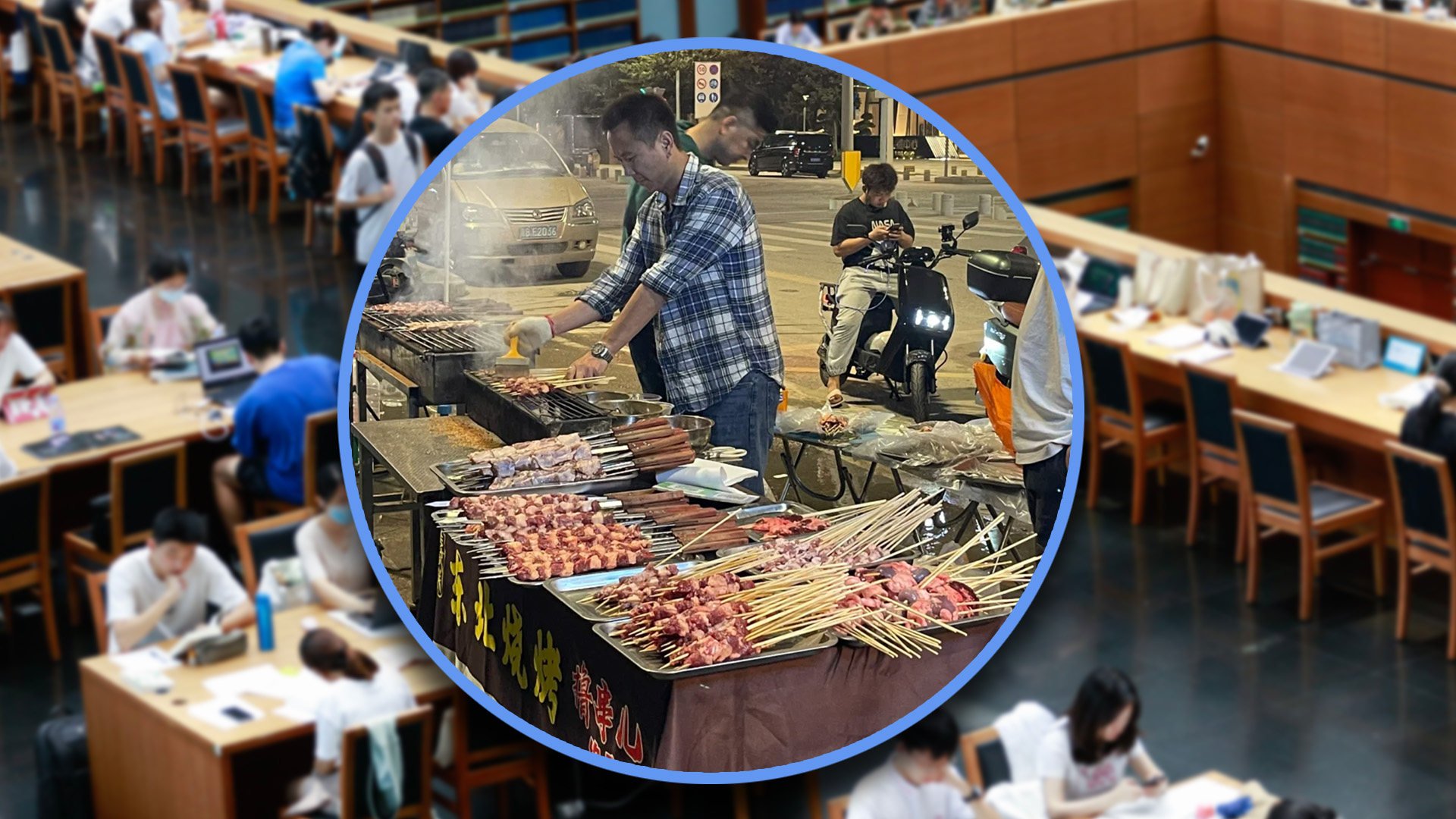 A university in China is planning to launch the country’s first barbecue research institute. Photo: SCMP composite/Shutterstock/RedNote