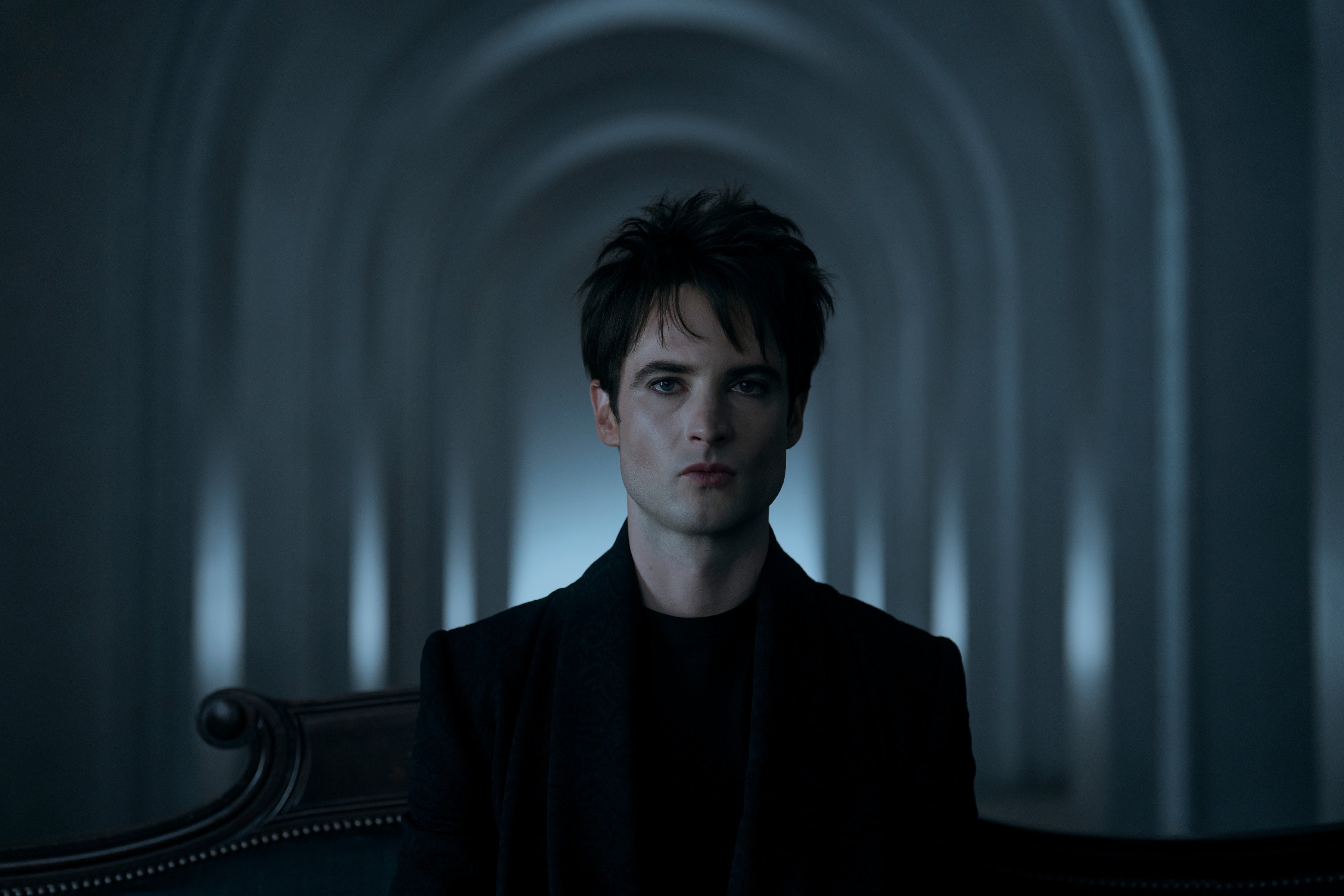 Tom Sturridge as Dream in a still from The Sandman season 2 volume 2. The actor’s dour performance as Lord of The Endless anchors the fantasy series. Photo: Ed Miller/Netflix