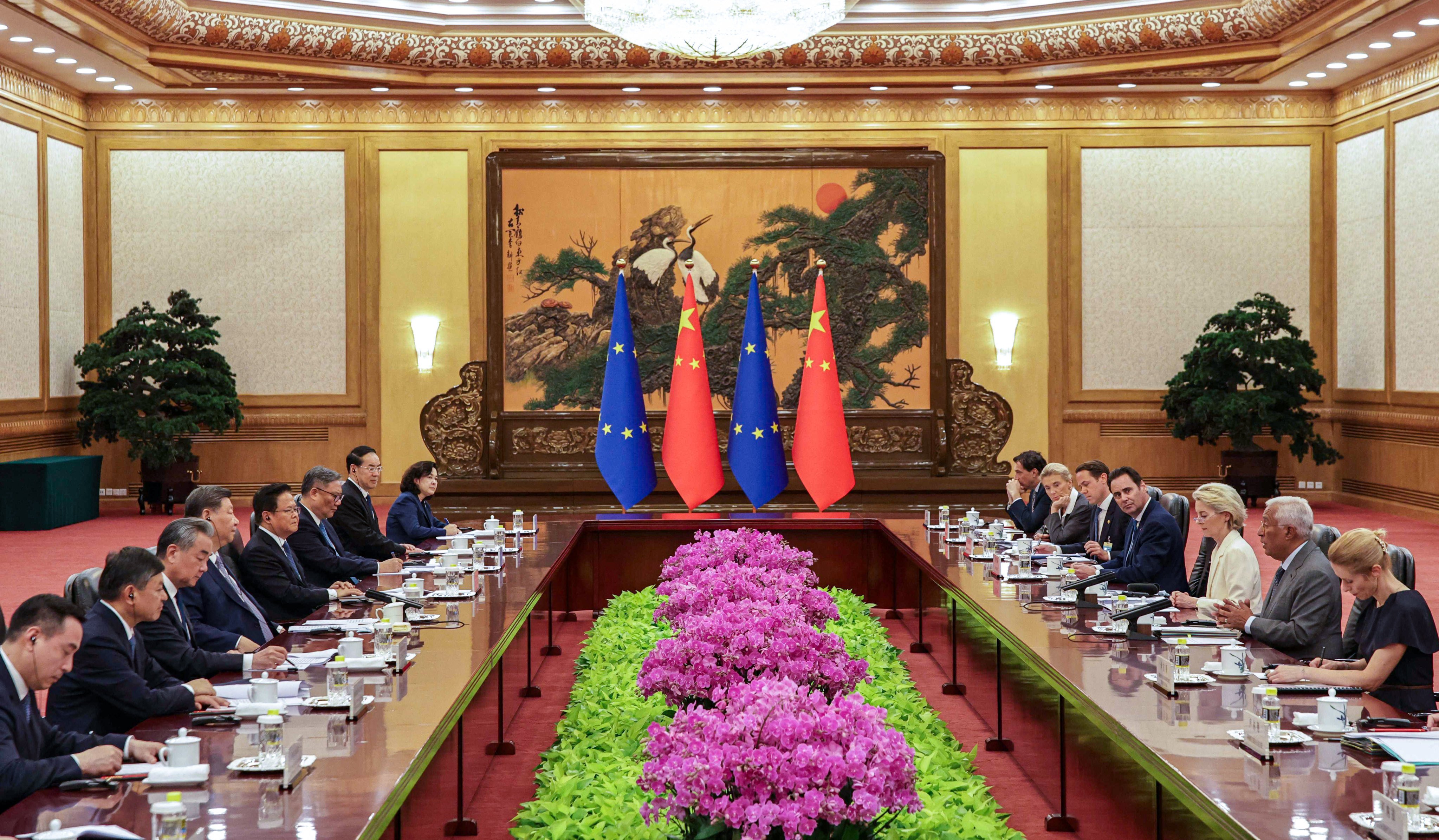 The EU and China and China found some common ground at Thursday’s summit. Photo: AFP
