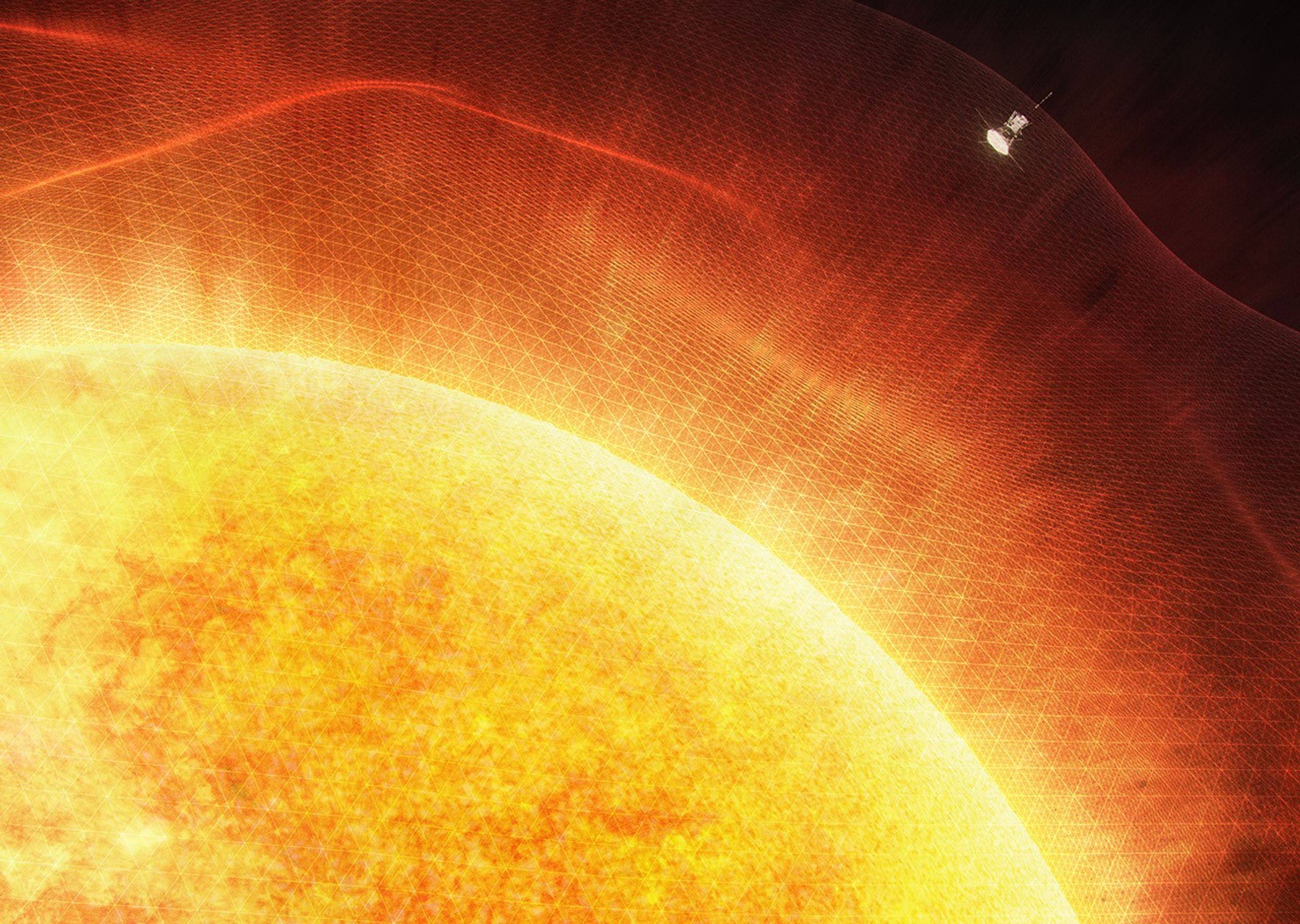 This conceptual image shows Parker Solar Probe about to enter the solar corona. Photo: NASA/Johns Hopkins APL/Ben Smith
