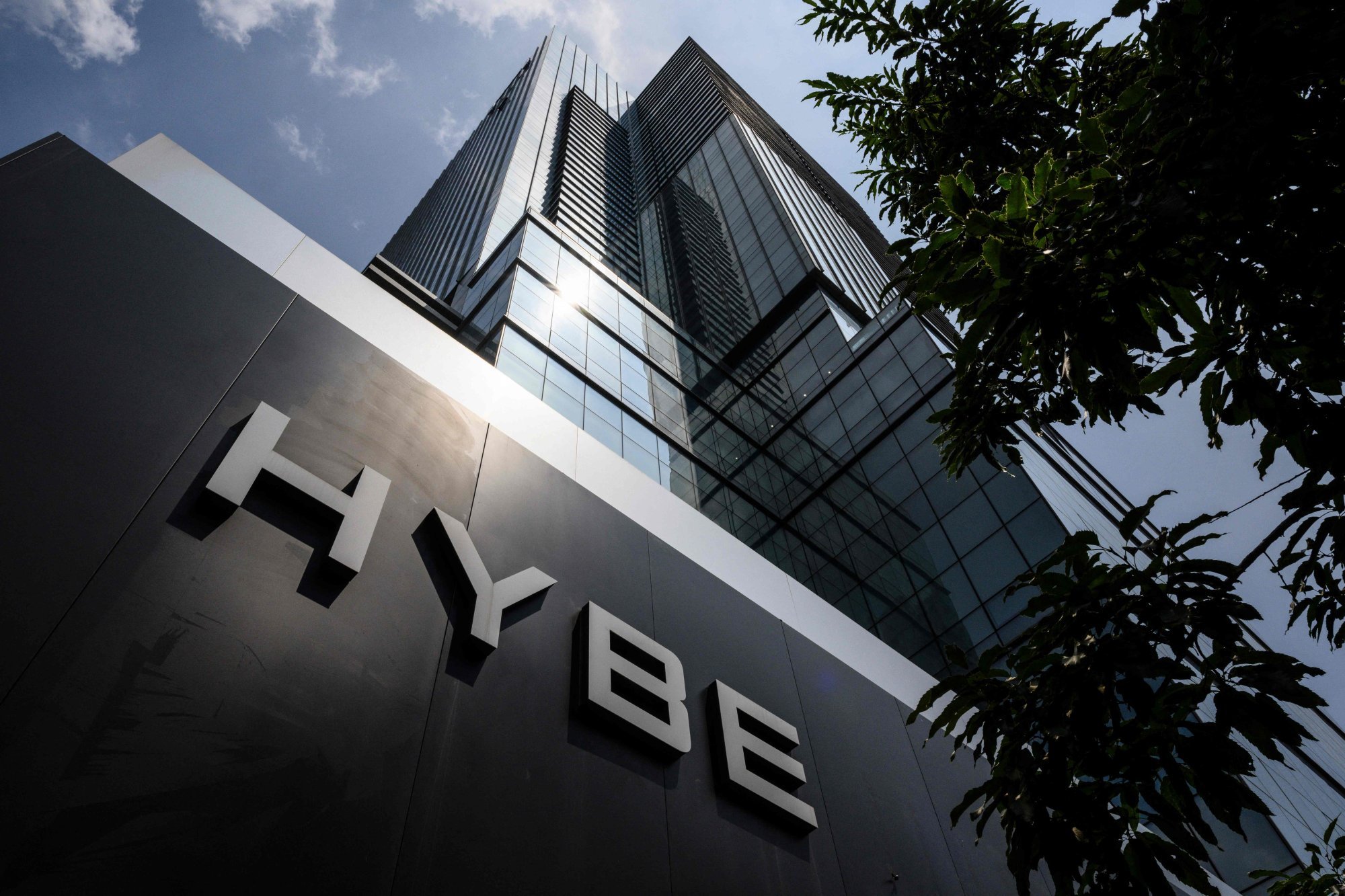 The headquarters of Hybe, the agency behind K-pop megastars BTS, is seen in Seoul. Photo: AFP