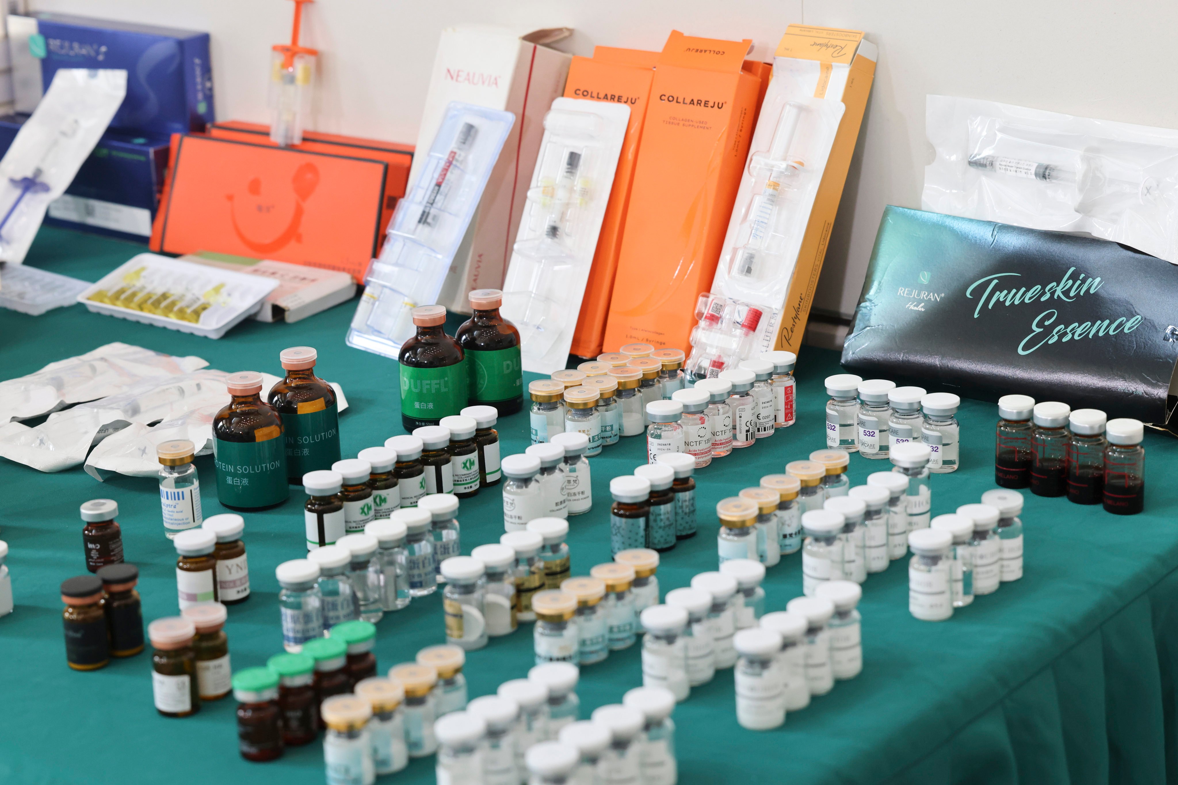 Customs officers seized vials, needles, syringes and other related equipment Photo: Jelly Tse