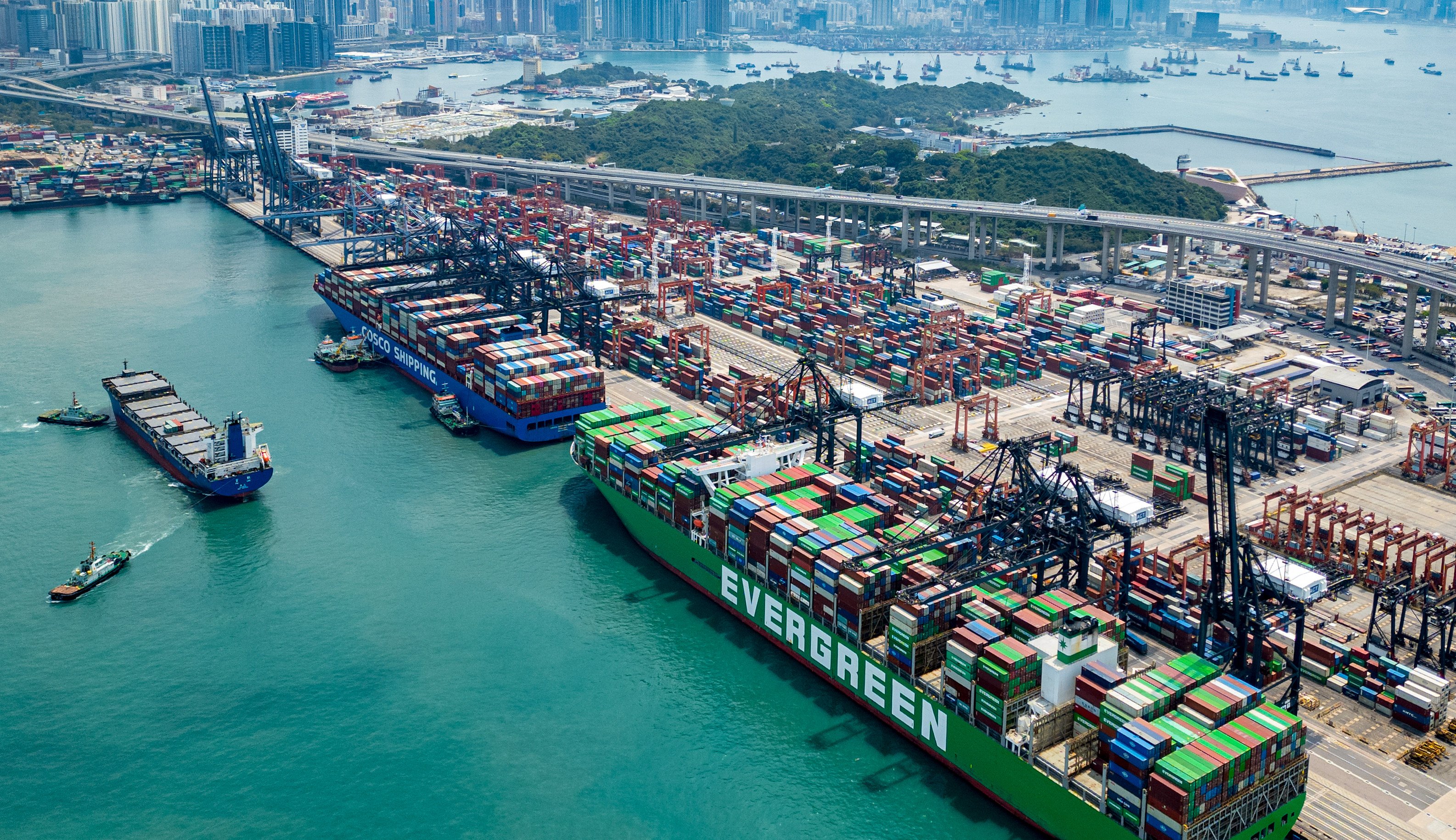 Finance, trade and logistics make up over 45 per cent of Hong Kong’s economy. Photo: Eugene Lee