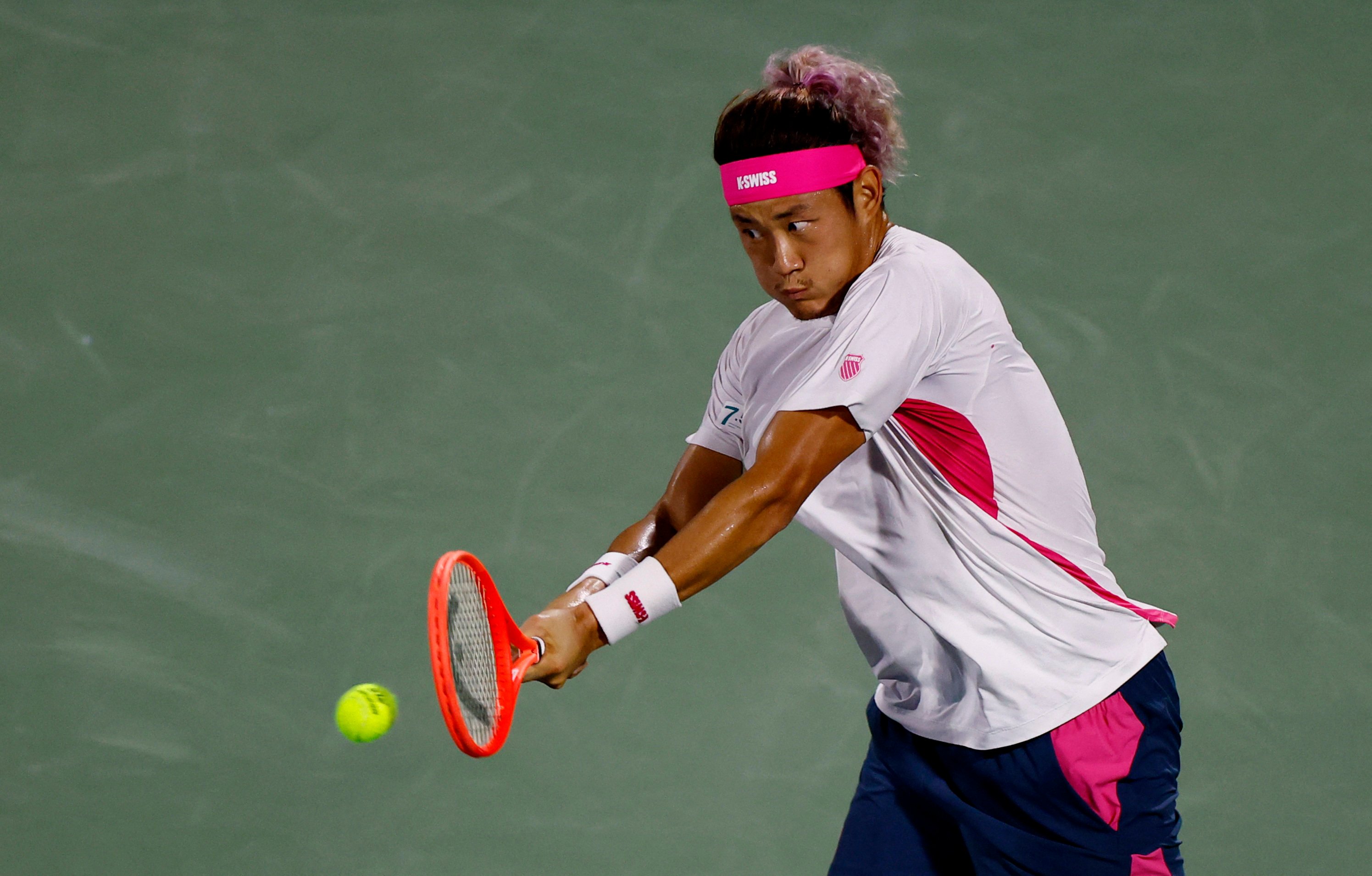 China’s Zhang Zhizhen, seen here at the Dubai Championships in February, has slid to No 165 in the ATP rankings. Photo: Reuters