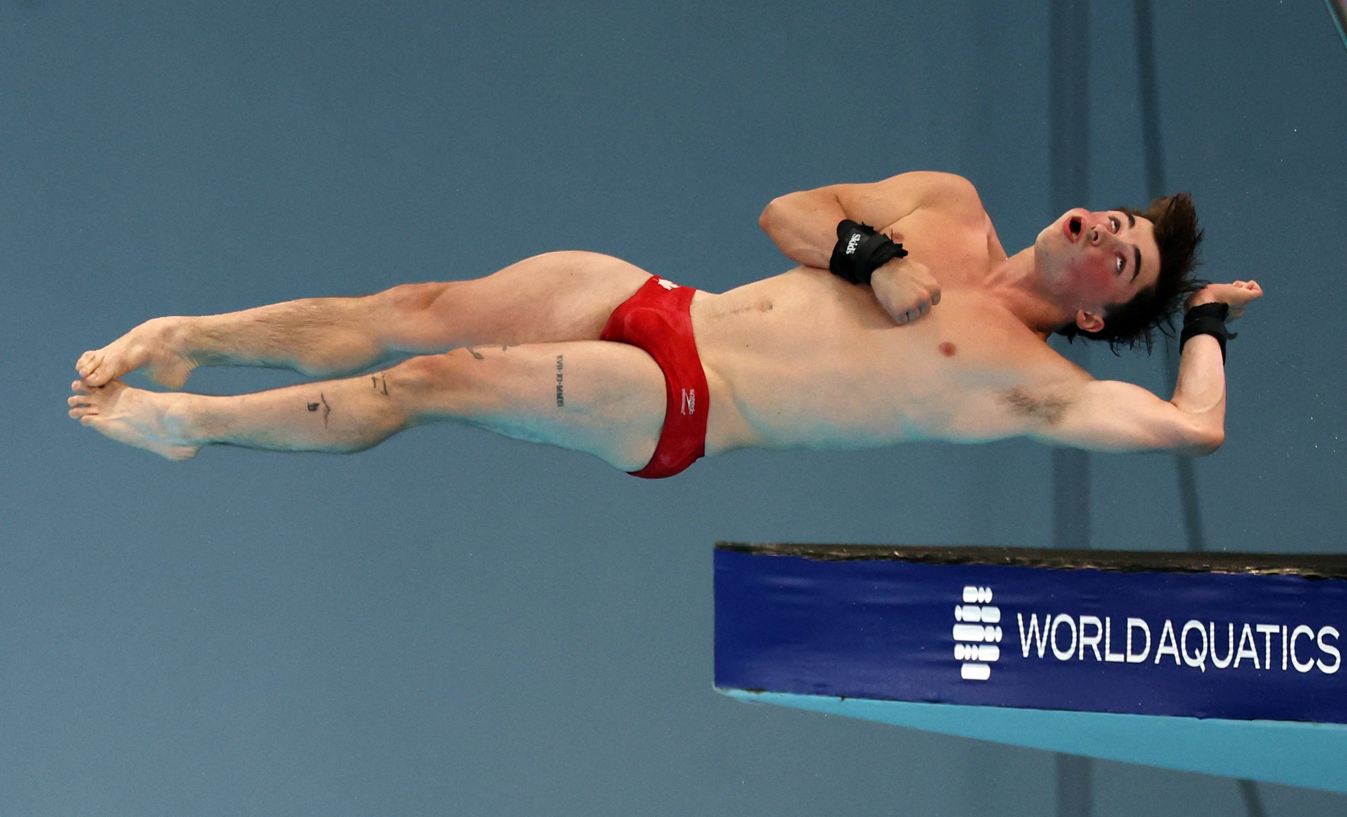 Canada’s Matt Cullen made his senior world championship debut at the 2025 World Aquatics Championships. Photo: Reuters