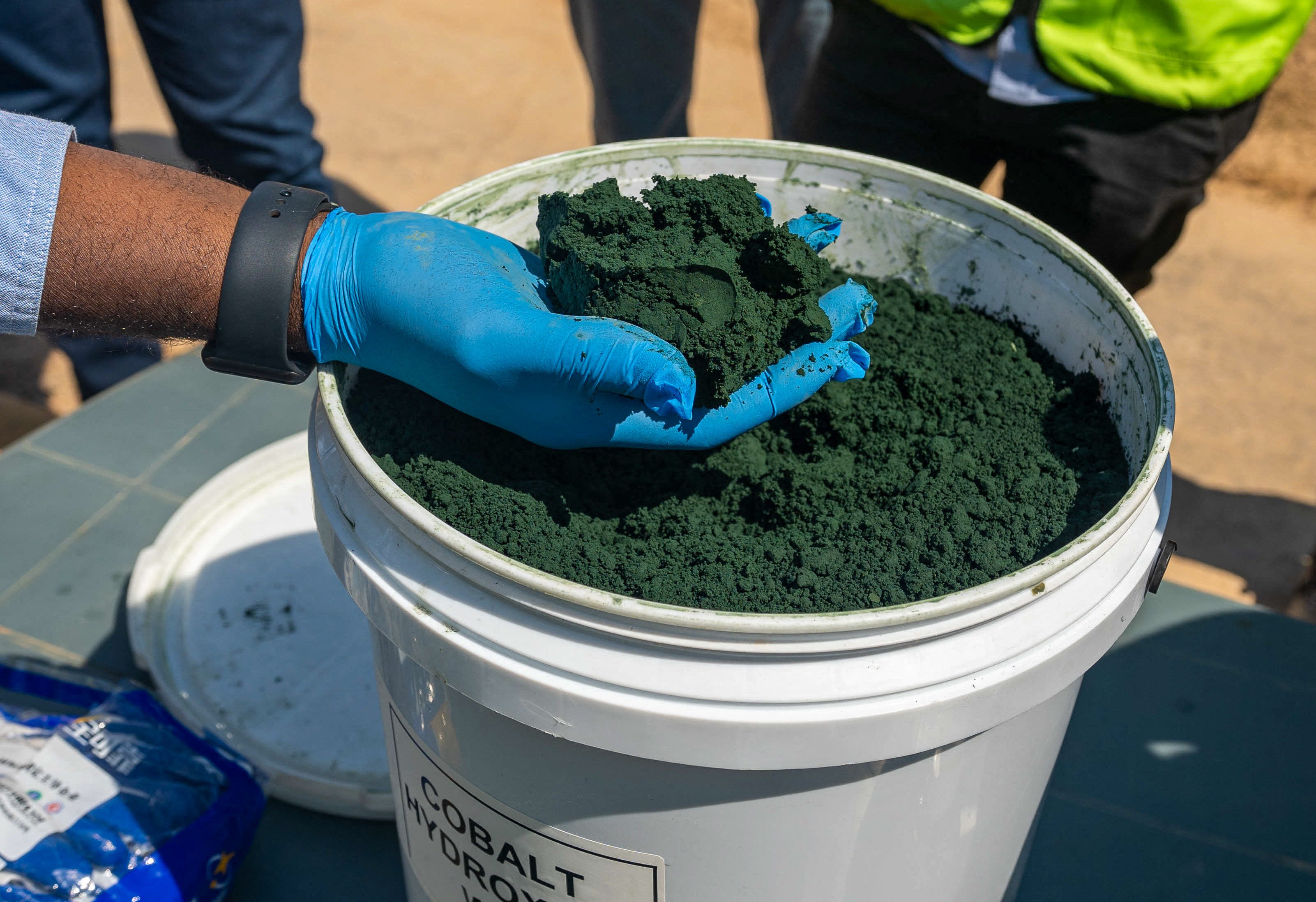 Cobalt hydroxide produced at the Tenke Fungurume mine. The Democratic Republic of Congo is the world’s second-biggest copper producer and largest source of cobalt, critical minerals used in electric-vehicle batteries and military equipment. Photo: AFP