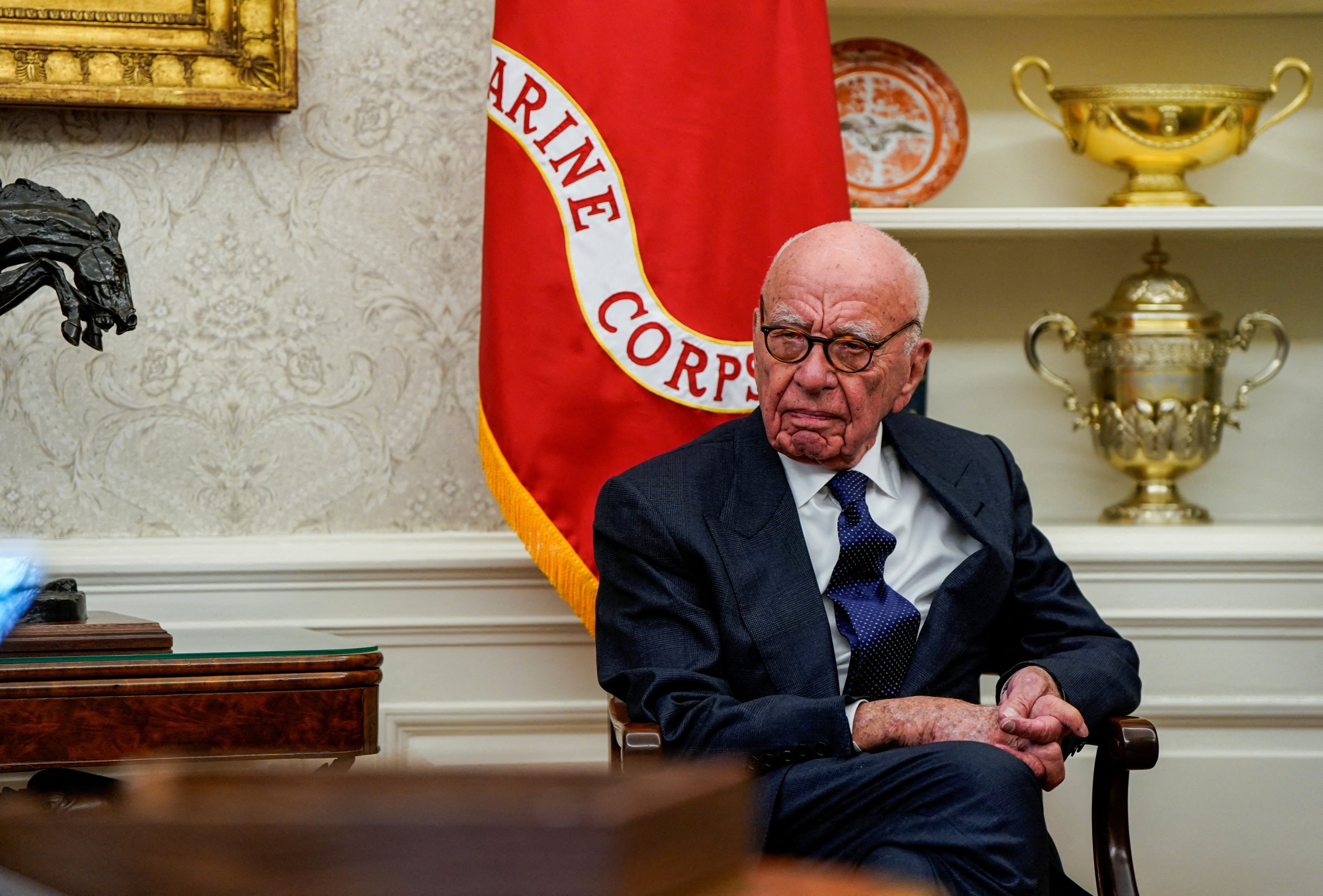 Media magnate Rupert Murdoch at the White House in Washington on February 3. Photo: Reuters