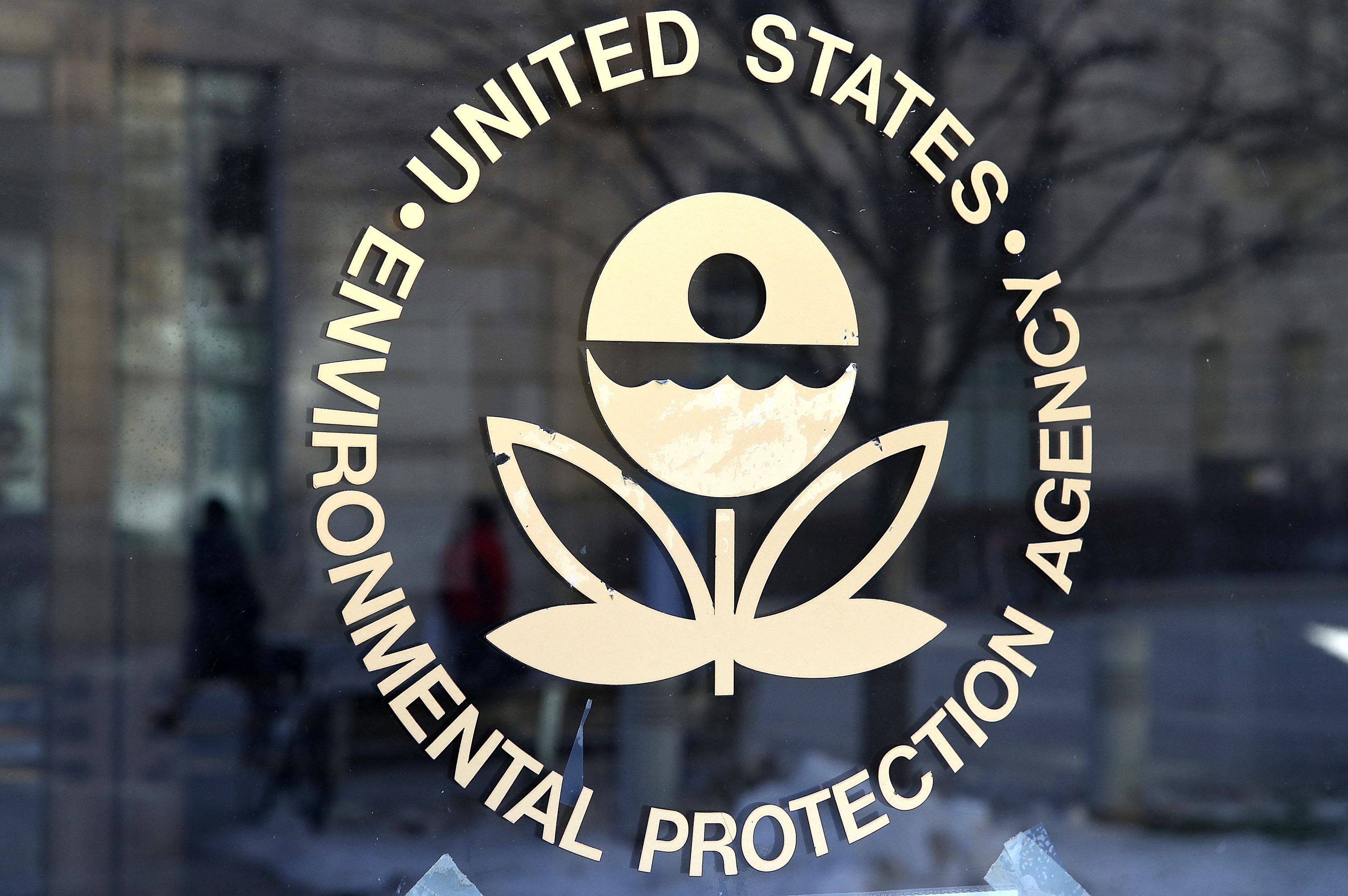 The US Environmental Protection Agency’s (EPA) logo at its headquarters in Washington. Photo: Getty Images / AFP