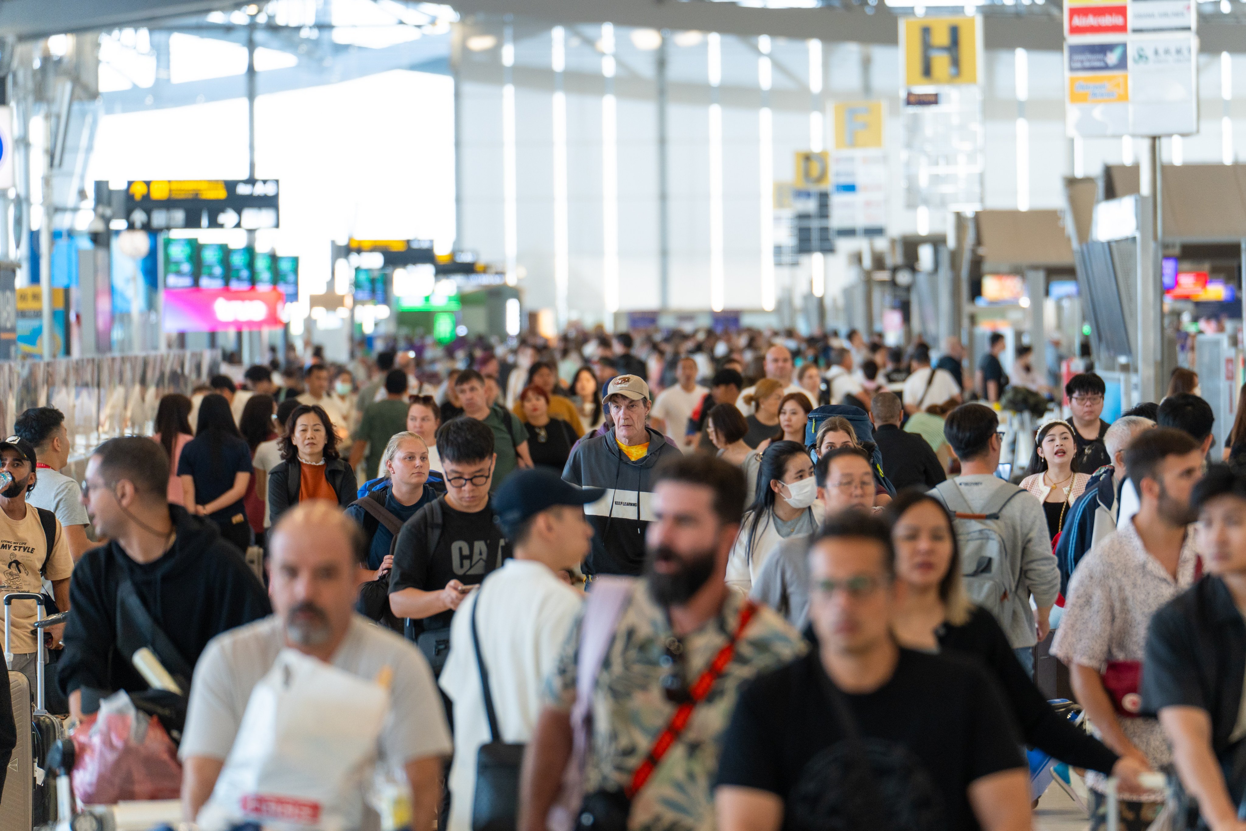 Travellers at the departure hall of Suvarnabhumi Airport in Bangkok, Thailand last year. Photo: Harvey Kong