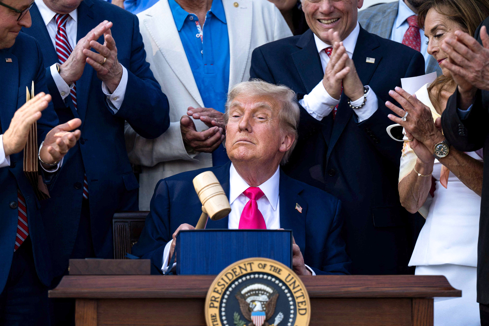 US President Donald Trump holds a gavel after signing the One Big Beautiful Bill Act at the White House on July 4, 2025. Photo: AFP US President Donald Trump holds a gavel after signing the One Big Beautiful Bill Act at the White House on July 4, 2025. Photo: AFP