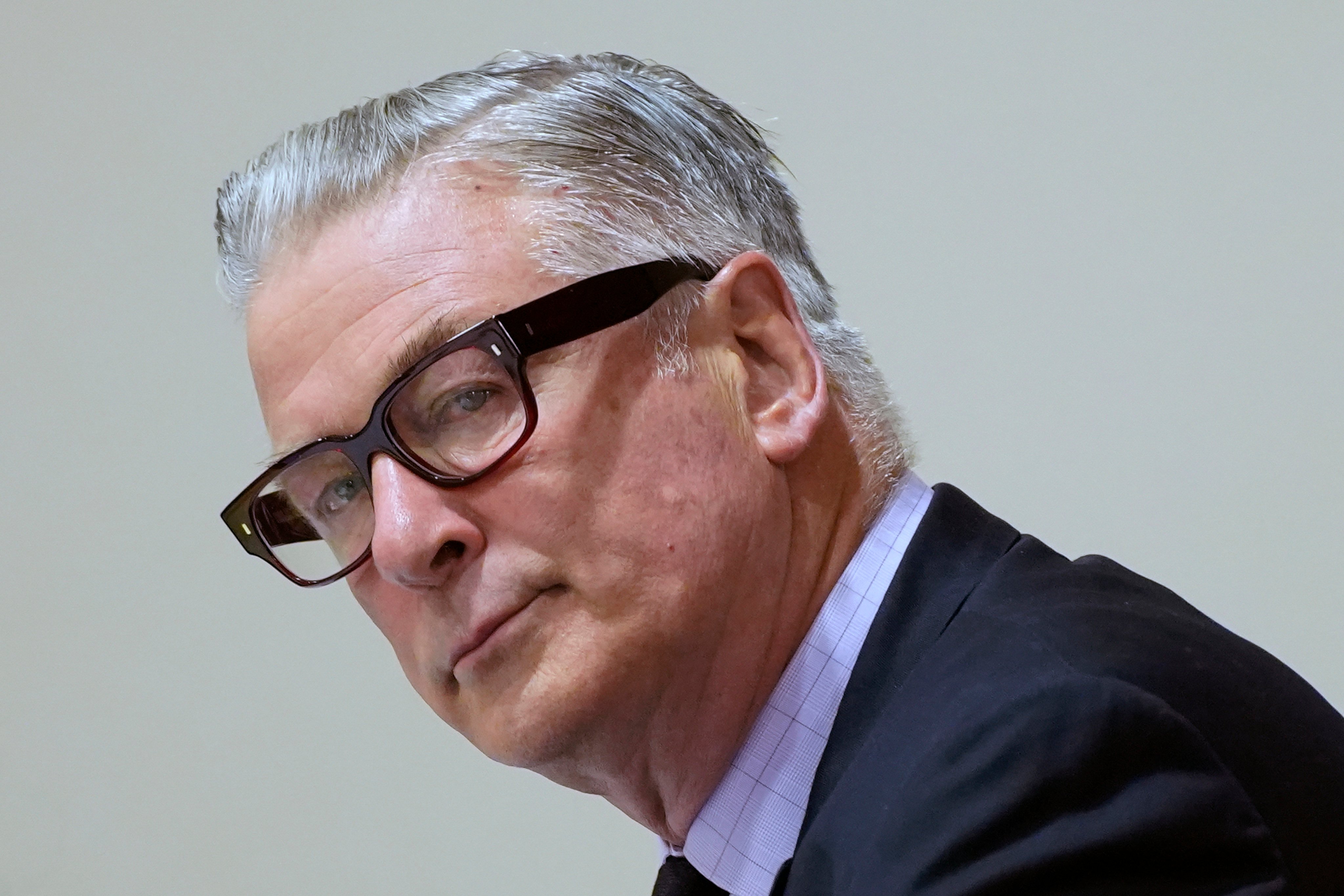 Actor Alec Baldwin attends his involuntary manslaughter trial at the County District Court in Santa Fe on July 12 for the 2021 fatal shooting of cinematographer Halyna Hutchins. Photo: AP