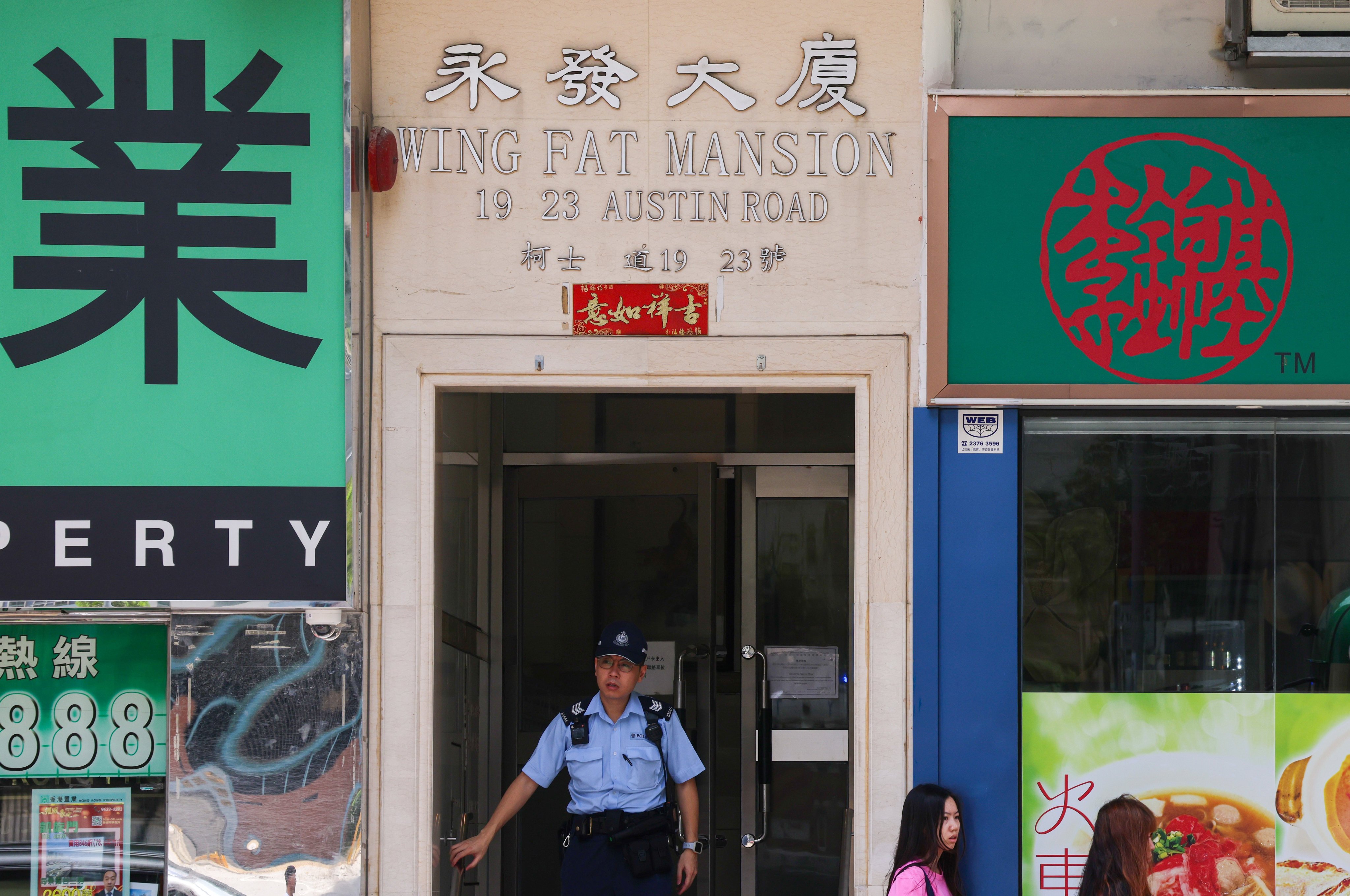 A man has been found dead in a flat at Wing Fat Mansion in Jordan. Photo: Jelly Tse