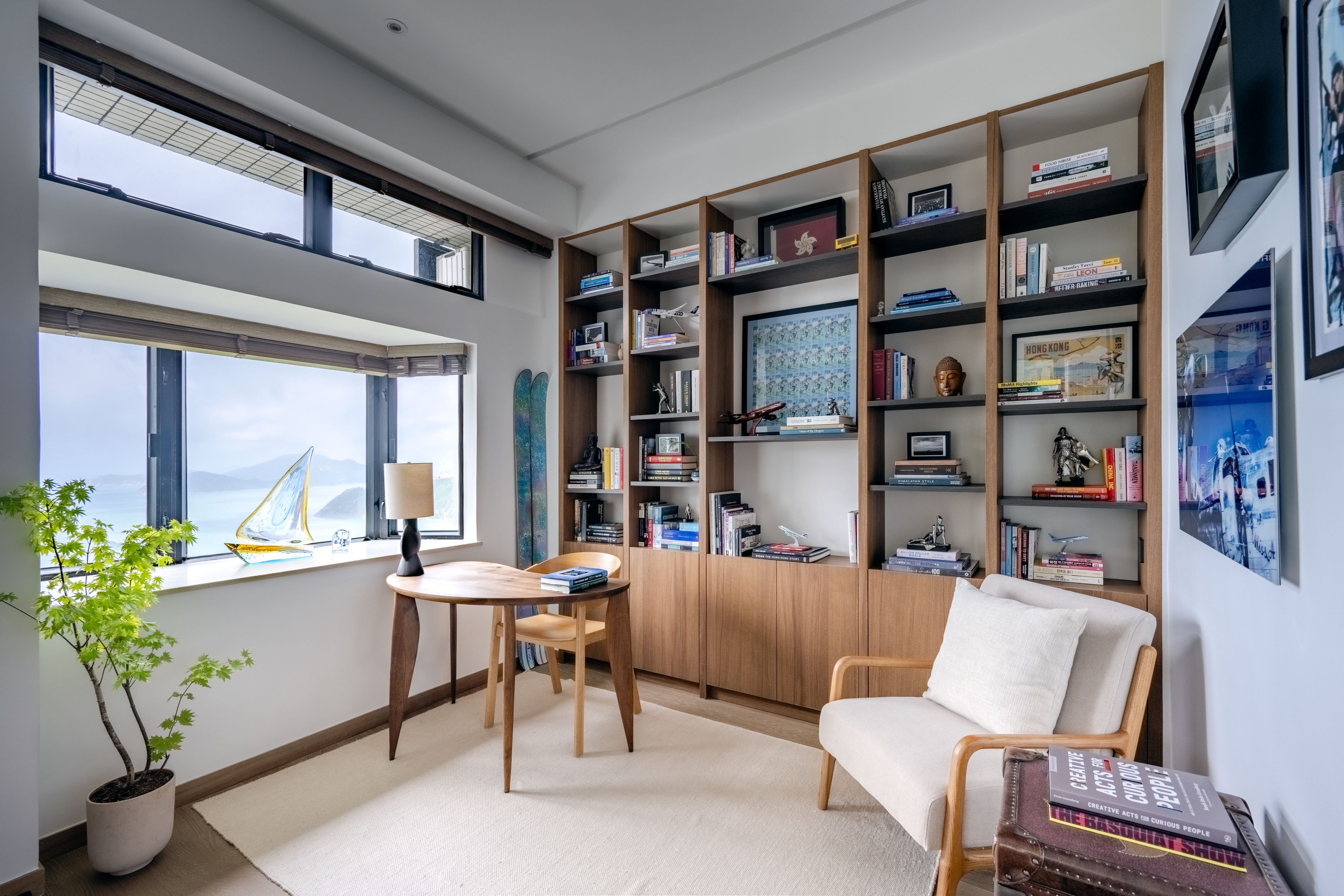 The study of a lawyer’s dream flat in Repulse Bay, Hong Kong, with interior design by Win Key Workshop. Photo: Eugene Chan